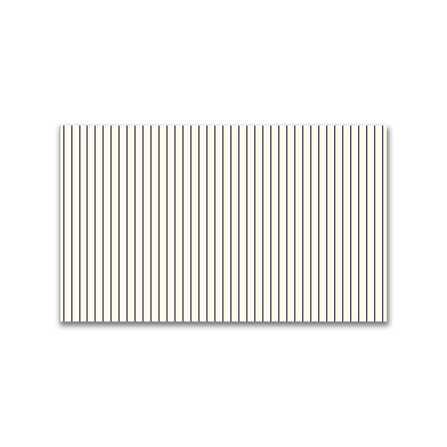 Spun Polyester Fabric with Fine Navy Blue Stripes on Pale Cream #FASP-1273-151