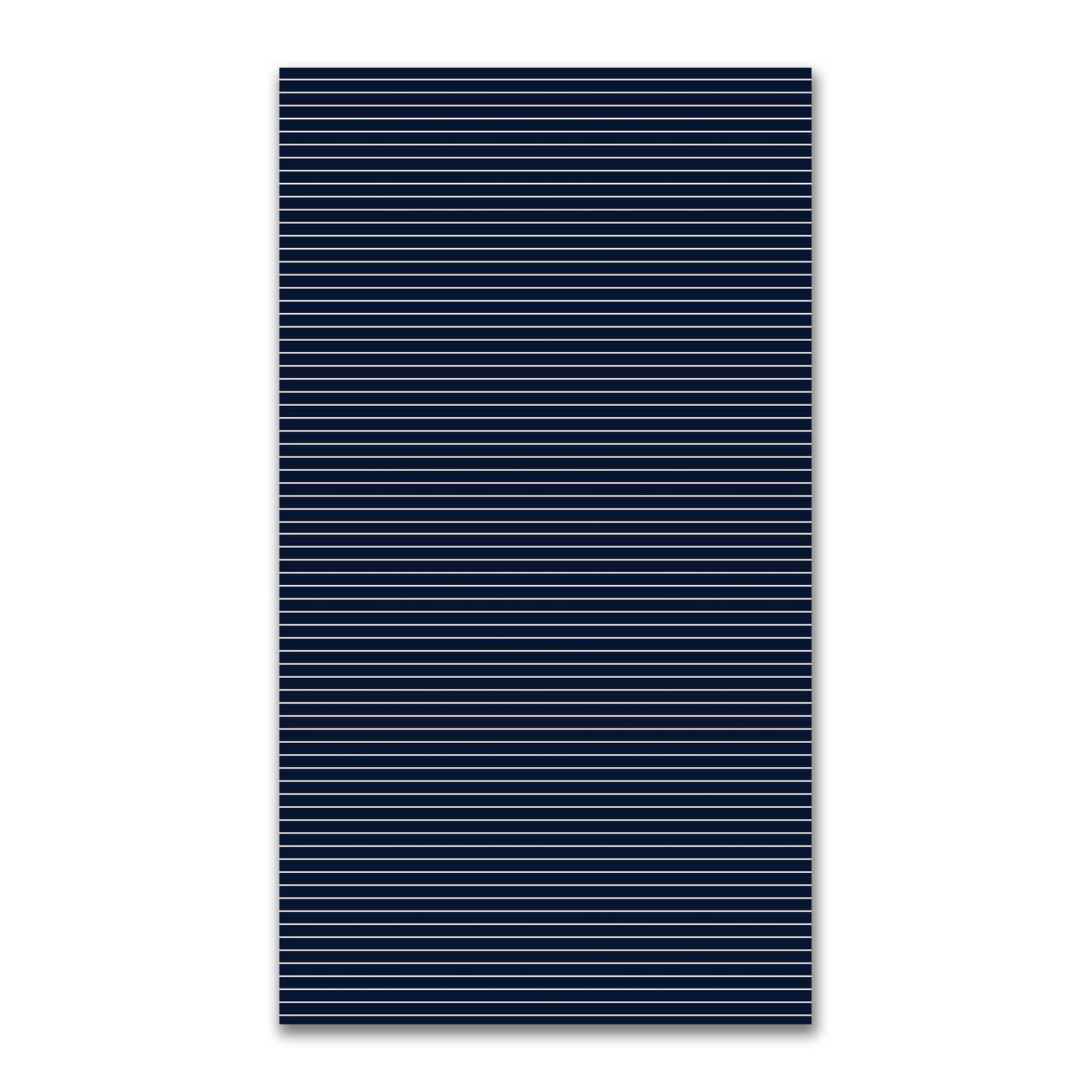 Spun Polyester Fabric with Fine Pale Cream Stripes on Navy Blue #FASP-1273-152