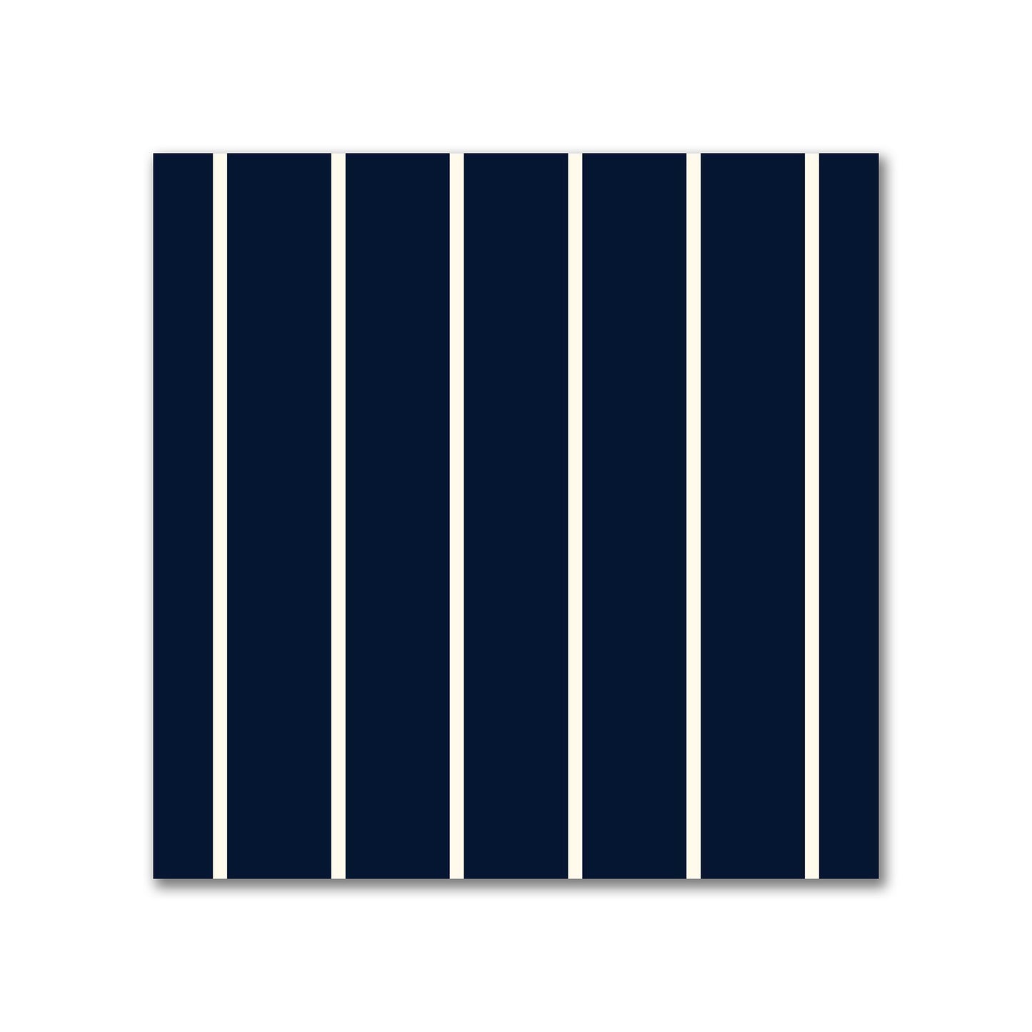 Spun Polyester Fabric with Fine Pale Cream Stripes on Navy Blue #FASP-1273-152