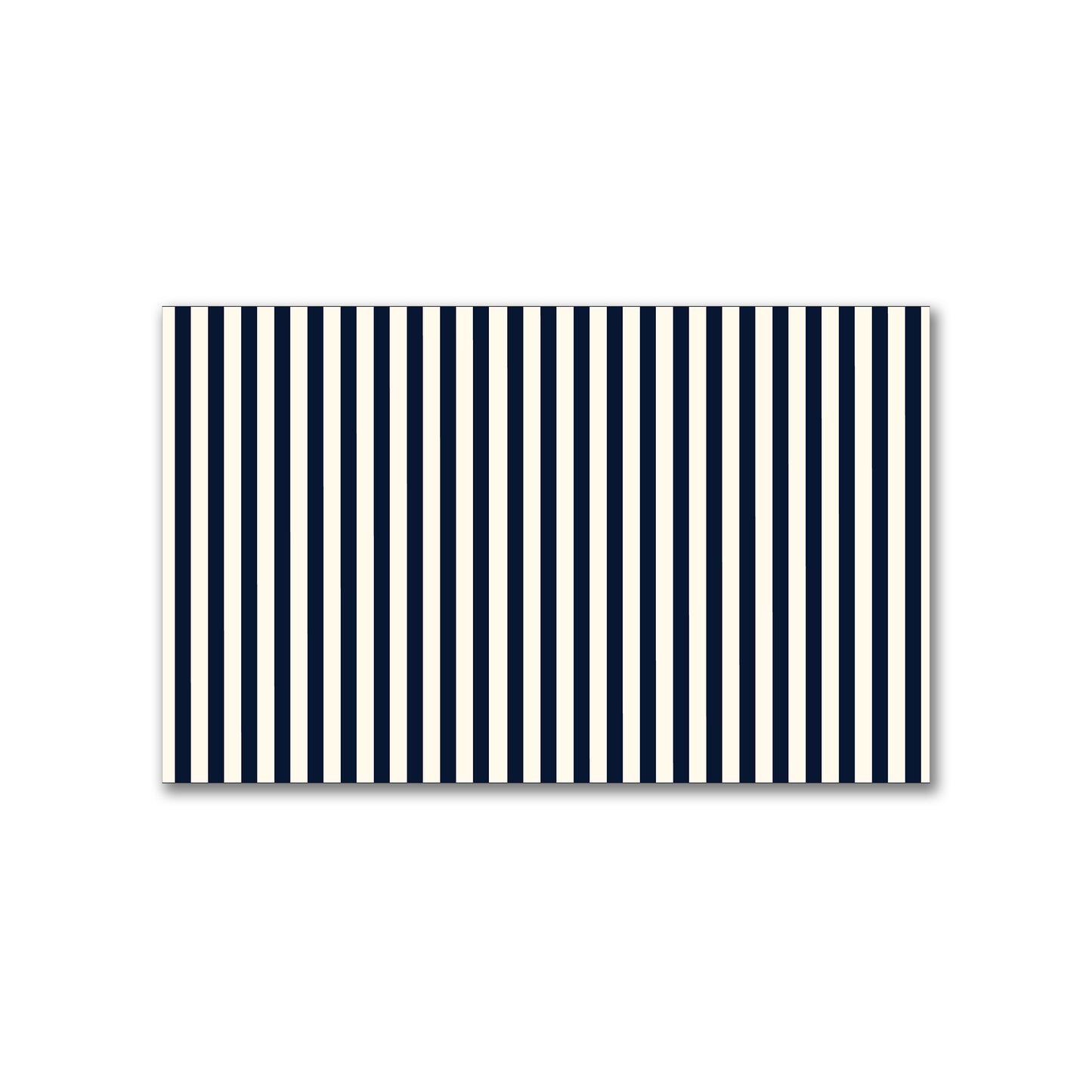 Spun Polyester Fabric with Thin Navy Blue Bars on Pale Cream #FASP-1273-241