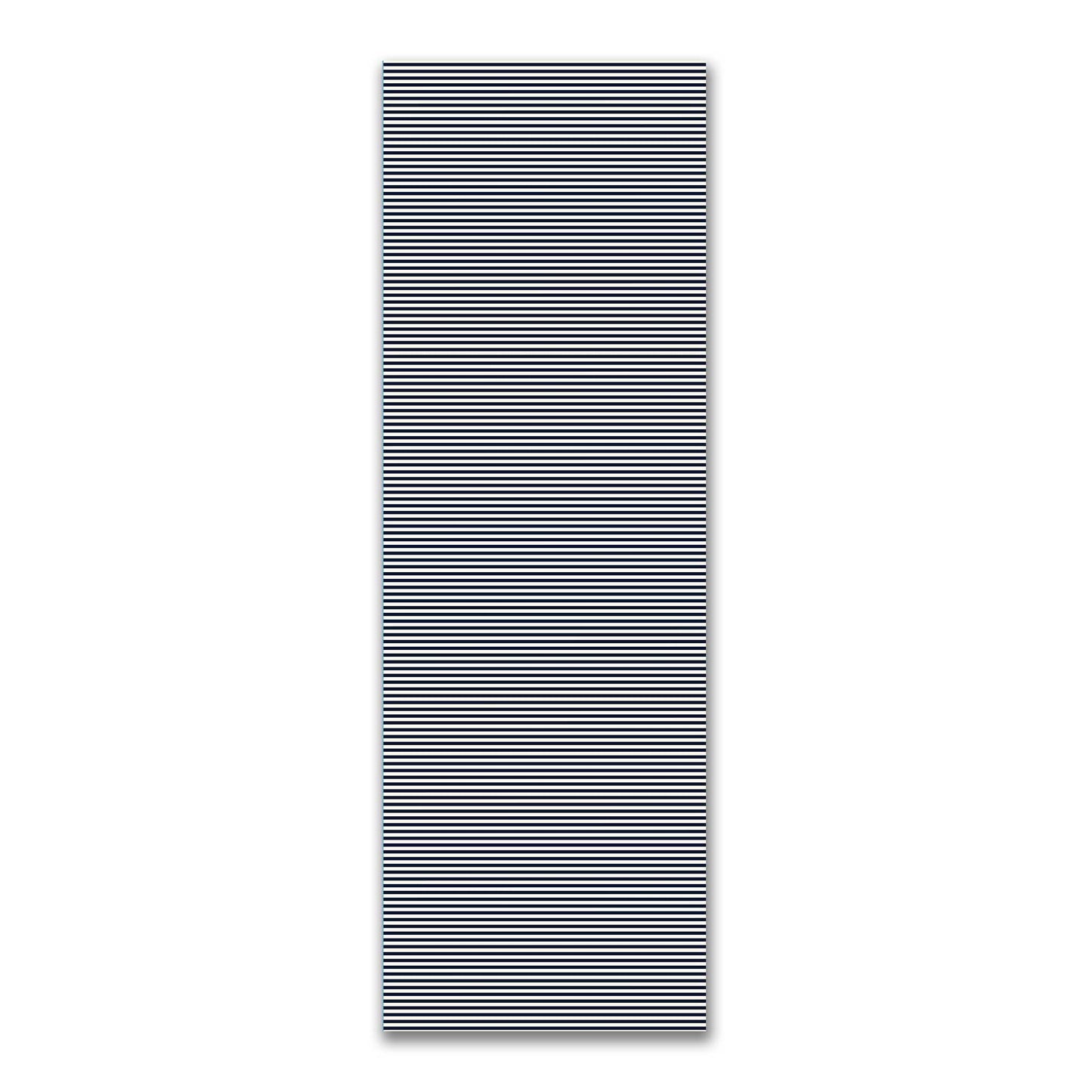 Spun Polyester Fabric with Thin Navy Blue Bars on Pale Cream #FASP-1273-241
