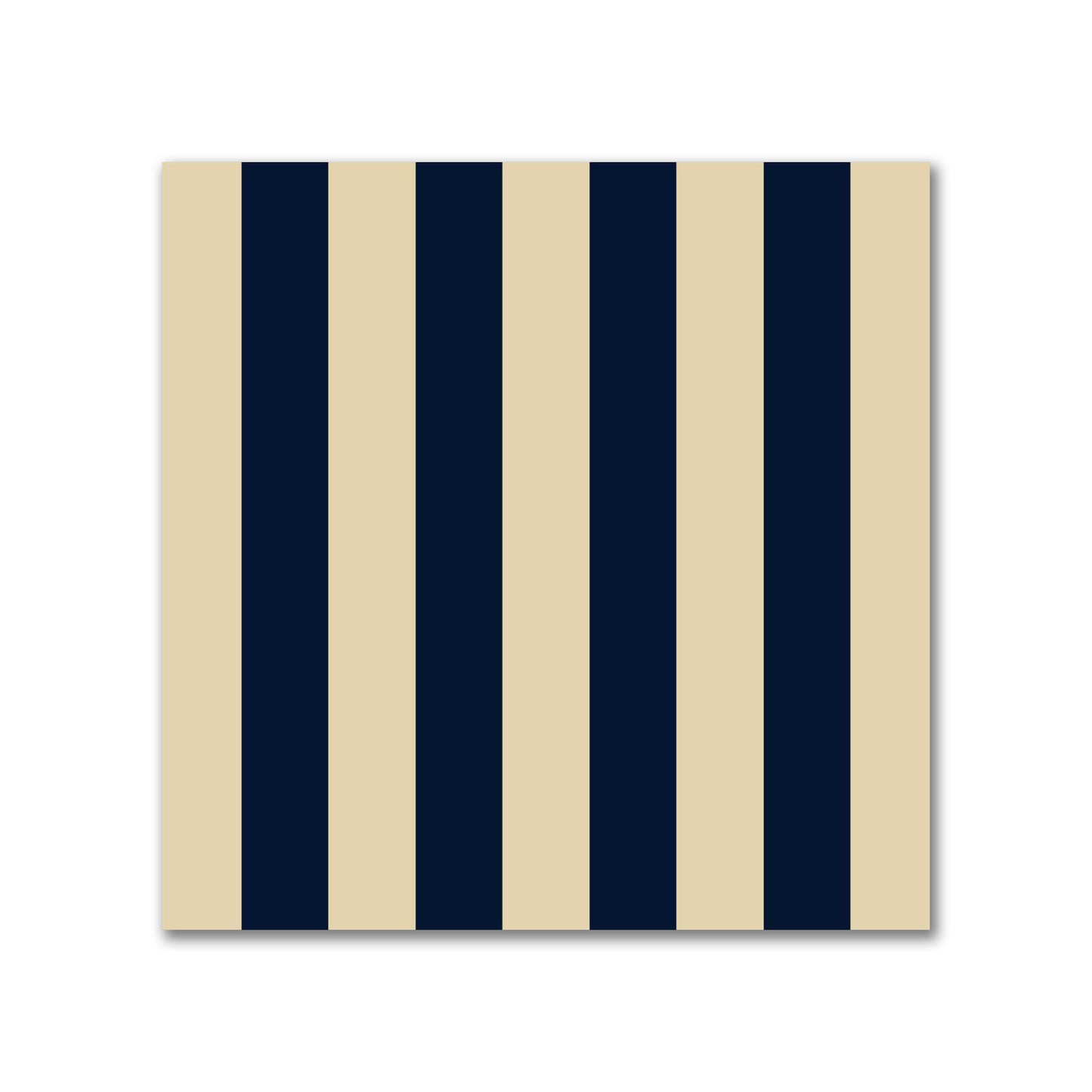 Spun Polyester Fabric with Navy Blue Bars on Tan #FASP-1274-051