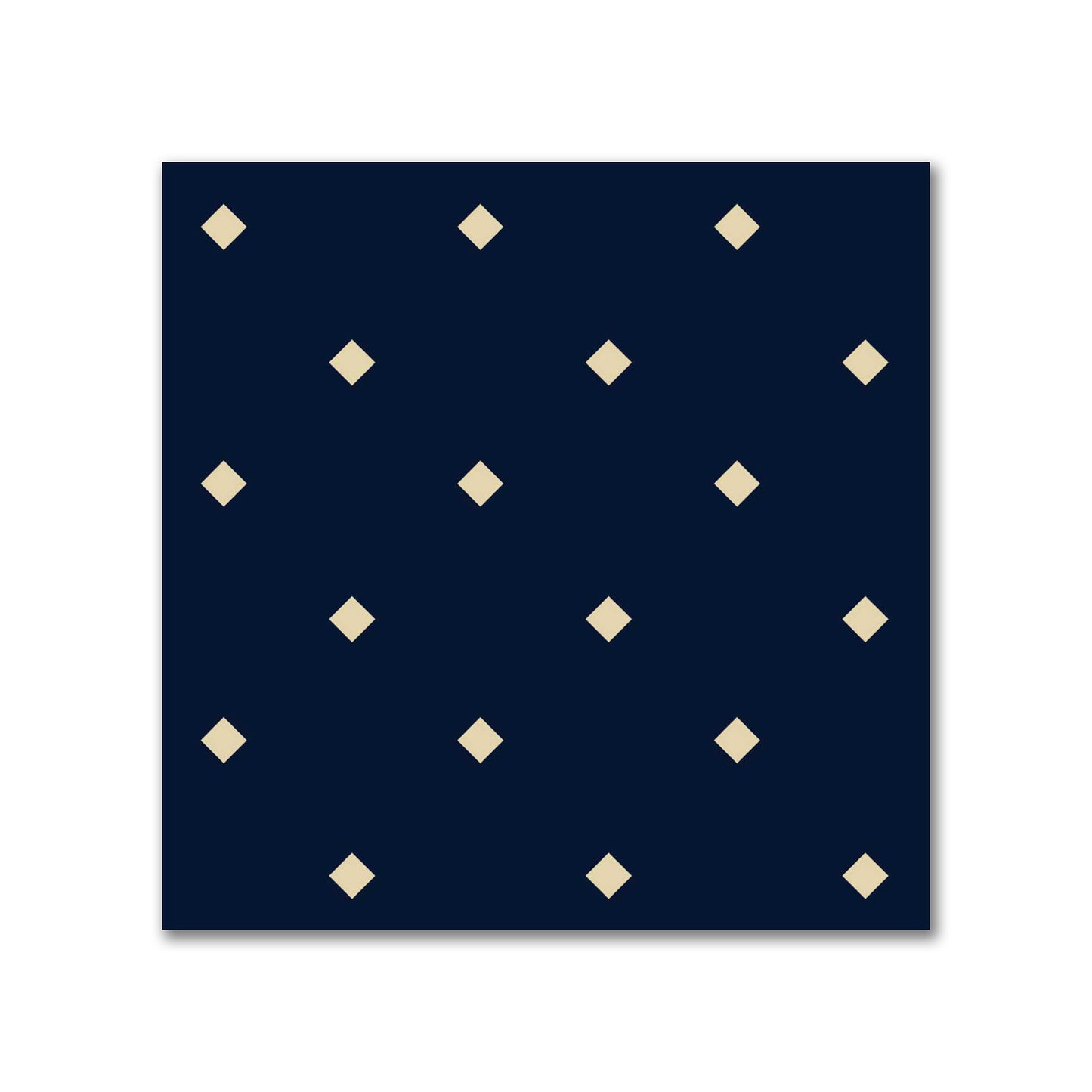 Spun Polyester Fabric with Tan Diamonds on Navy Blue #FASP-1274-102