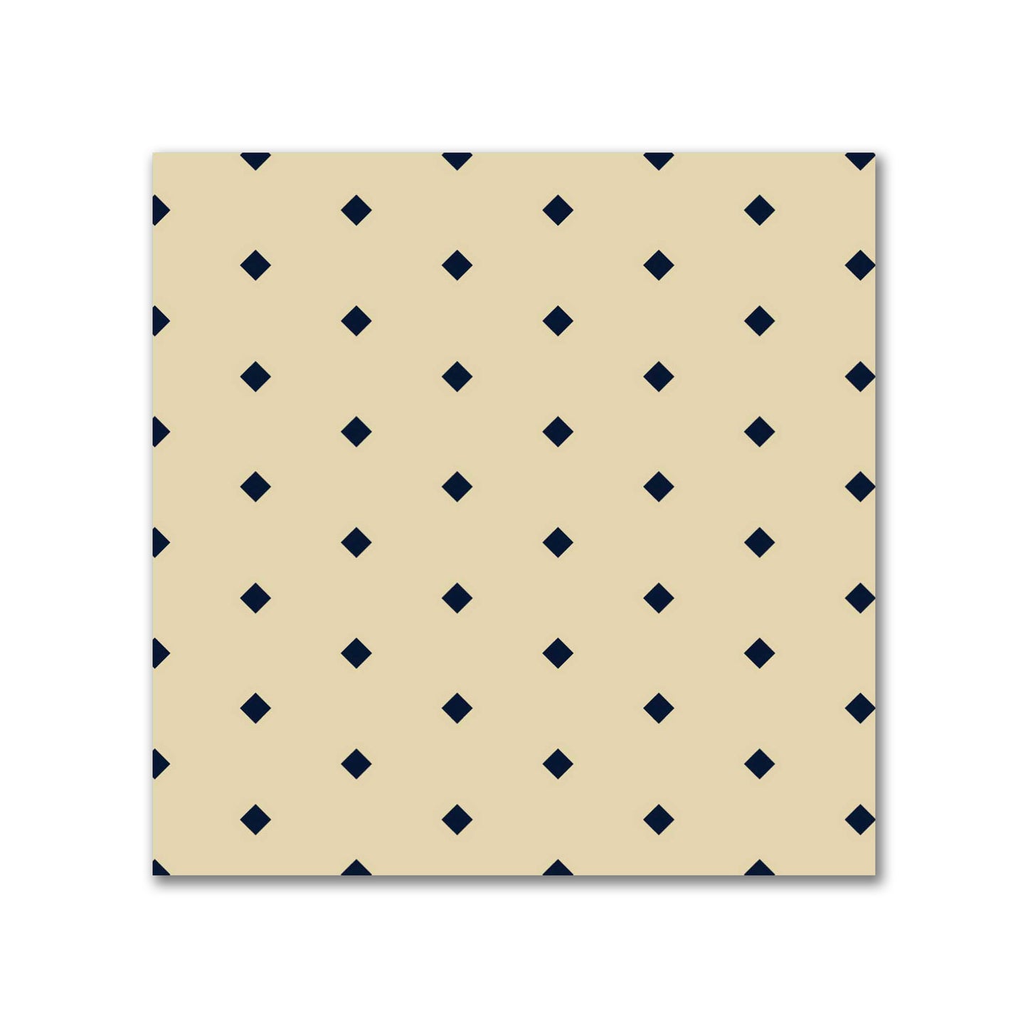 Spun Polyester Fabric with Fine Navy Blue Diamonds on Tan #FASP-1274-111