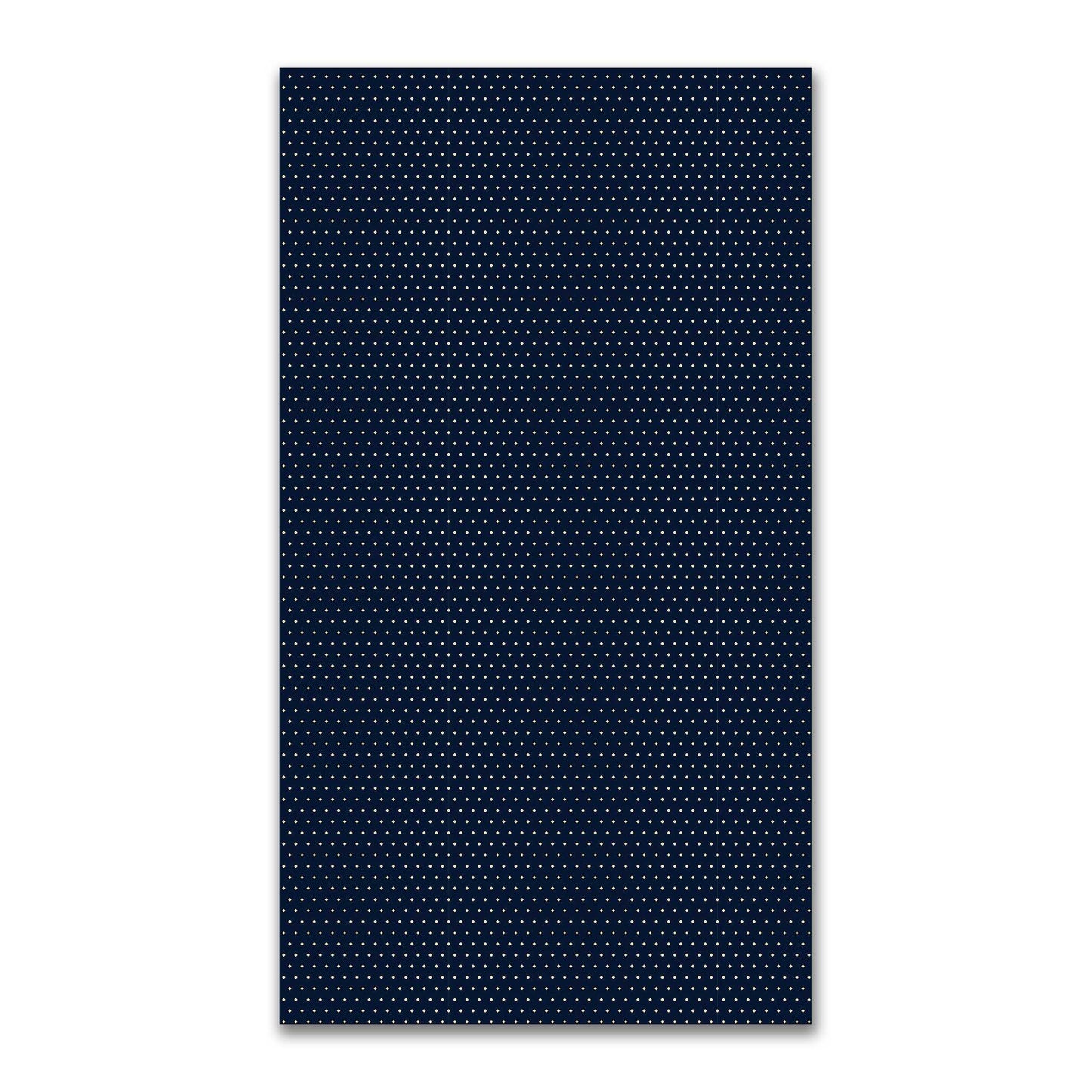 Spun Polyester Fabric with Fine Tan Diamonds on Navy Blue #FASP-1274-112