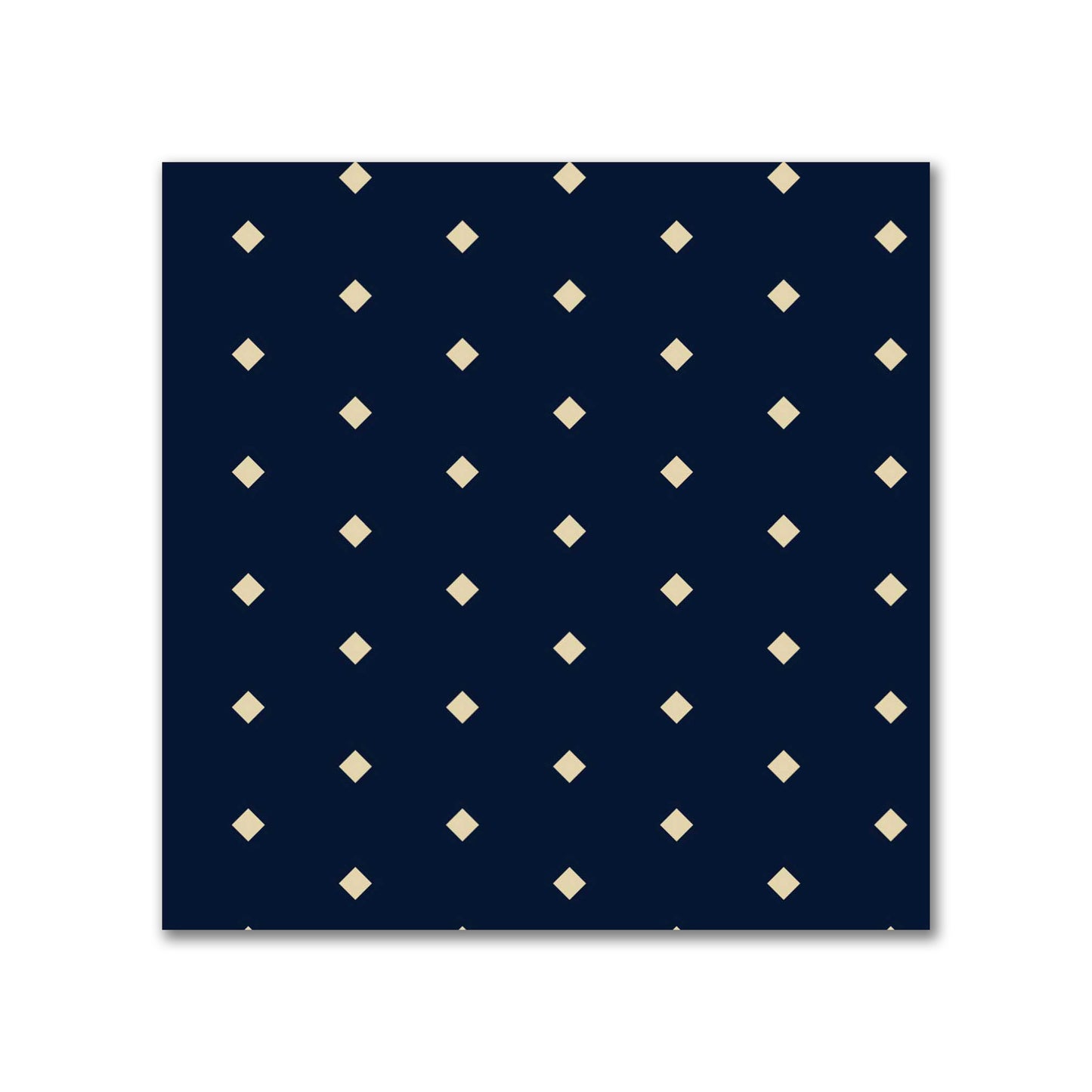 Spun Polyester Fabric with Fine Tan Diamonds on Navy Blue #FASP-1274-112