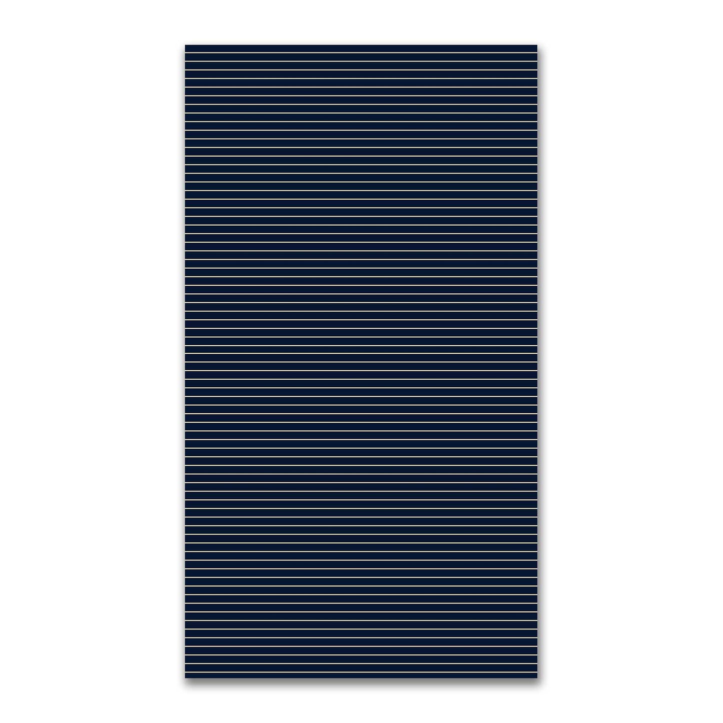 Spun Polyester Fabric with Fine Tan Stripes on Navy Blue #FASP-1274-152