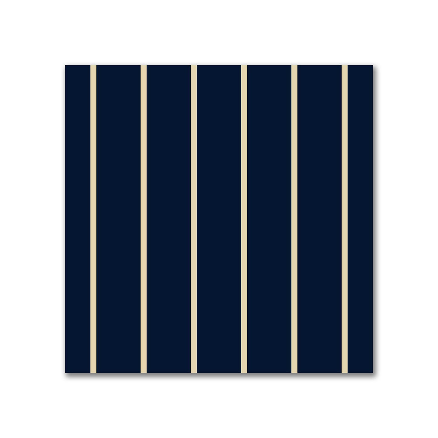 Spun Polyester Fabric with Fine Tan Stripes on Navy Blue #FASP-1274-152