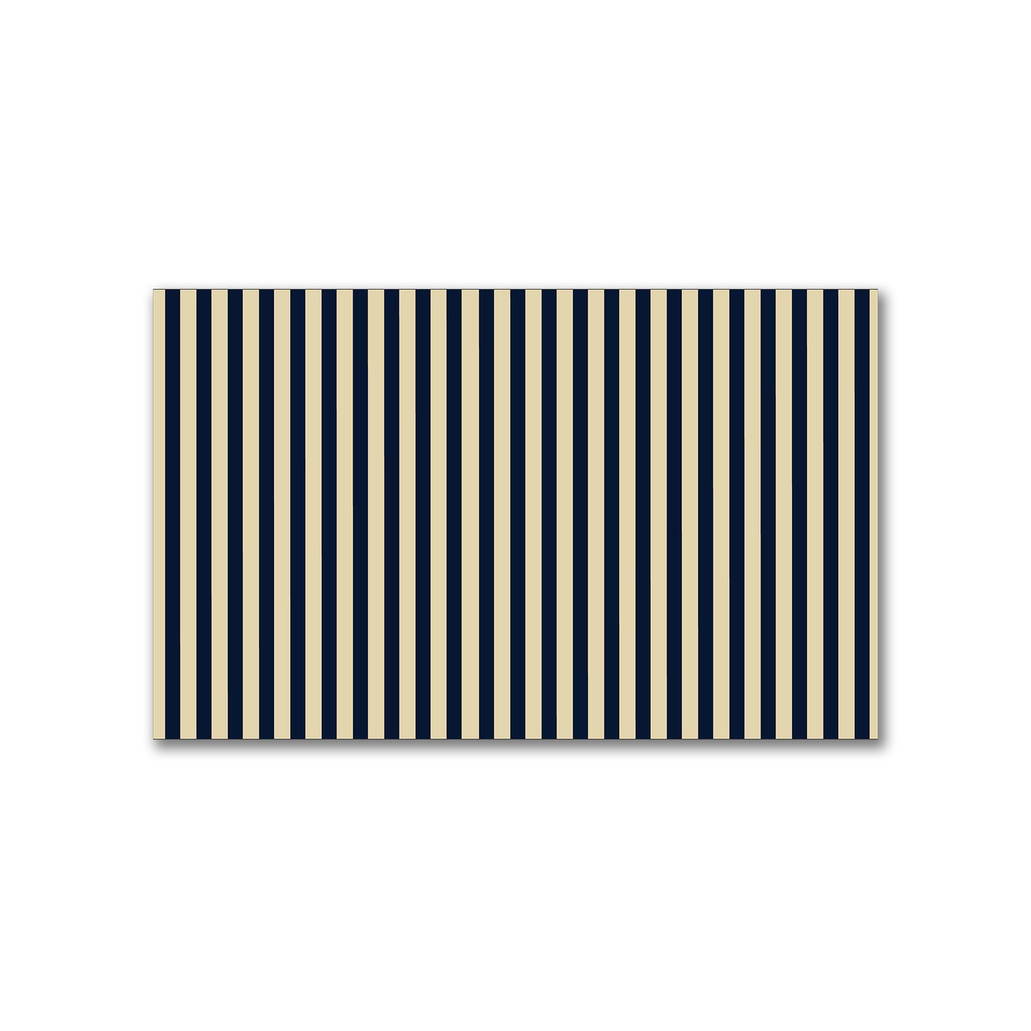 Spun Polyester Fabric with Thin Navy Blue Bars on Tan #FASP-1274-241