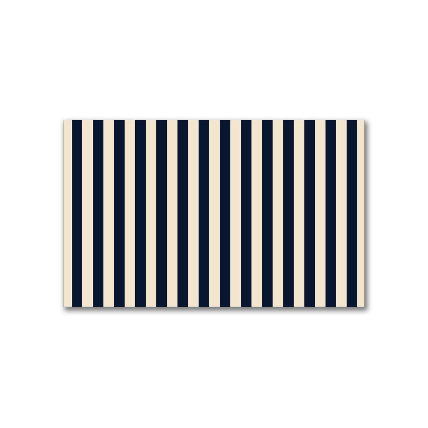 Spun Polyester Fabric with Navy Blue Bars on Beige #FASP-1275-051