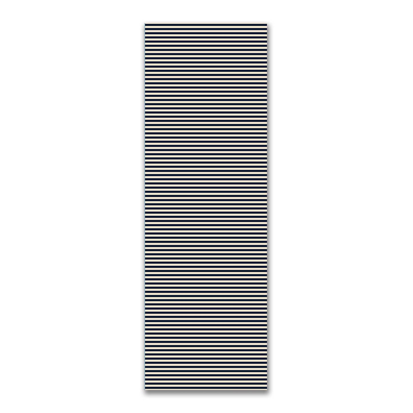 Spun Polyester Fabric with Navy Blue Bars on Beige #FASP-1275-051