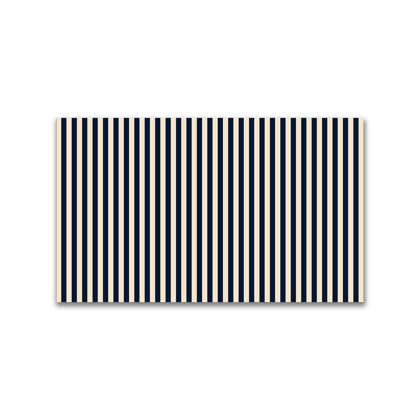 Spun Polyester Fabric with Navy Blue Bars on Beige #FASP-1275-051