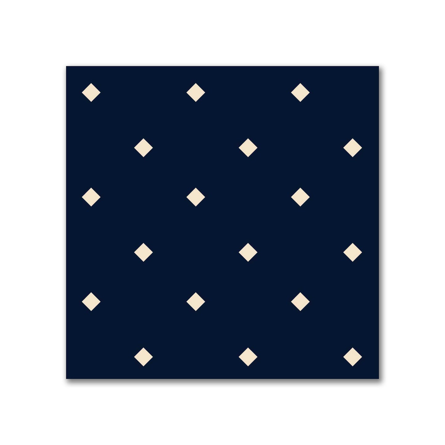 Spun Polyester Fabric with Beige Diamonds on Navy Blue #FASP-1275-102