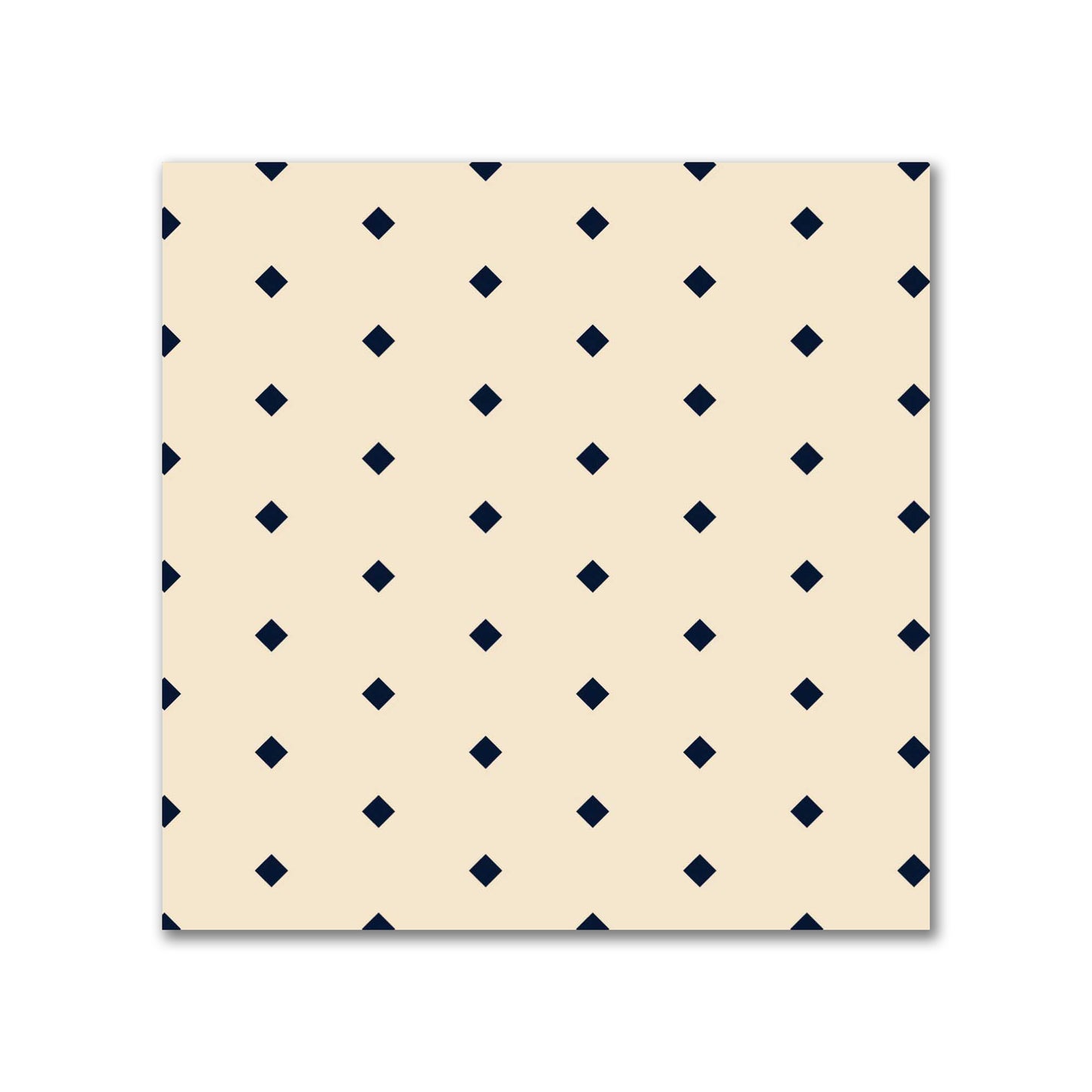 Spun Polyester Fabric with Fine Navy Blue Diamonds on Beige #FASP-1275-111