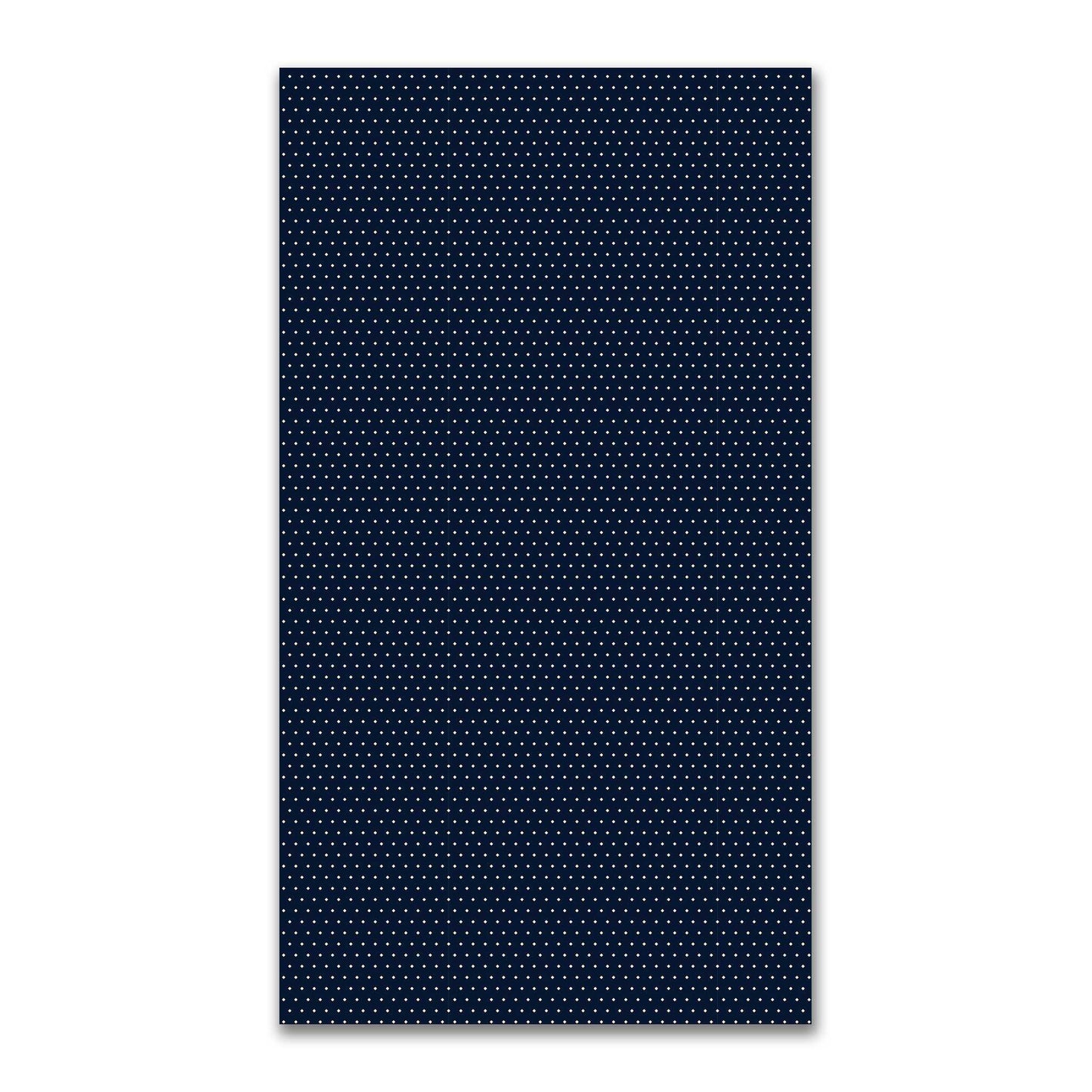Spun Polyester Fabric with Fine Beige Diamonds on Navy Blue #FASP-1275-112