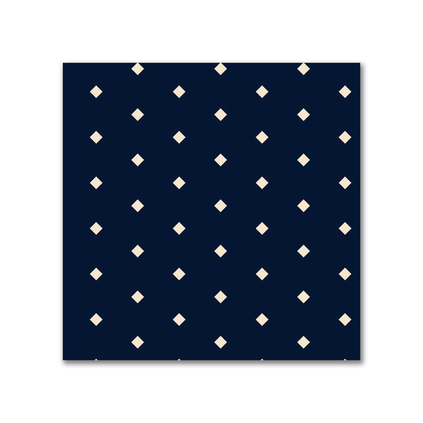 Spun Polyester Fabric with Fine Beige Diamonds on Navy Blue #FASP-1275-112