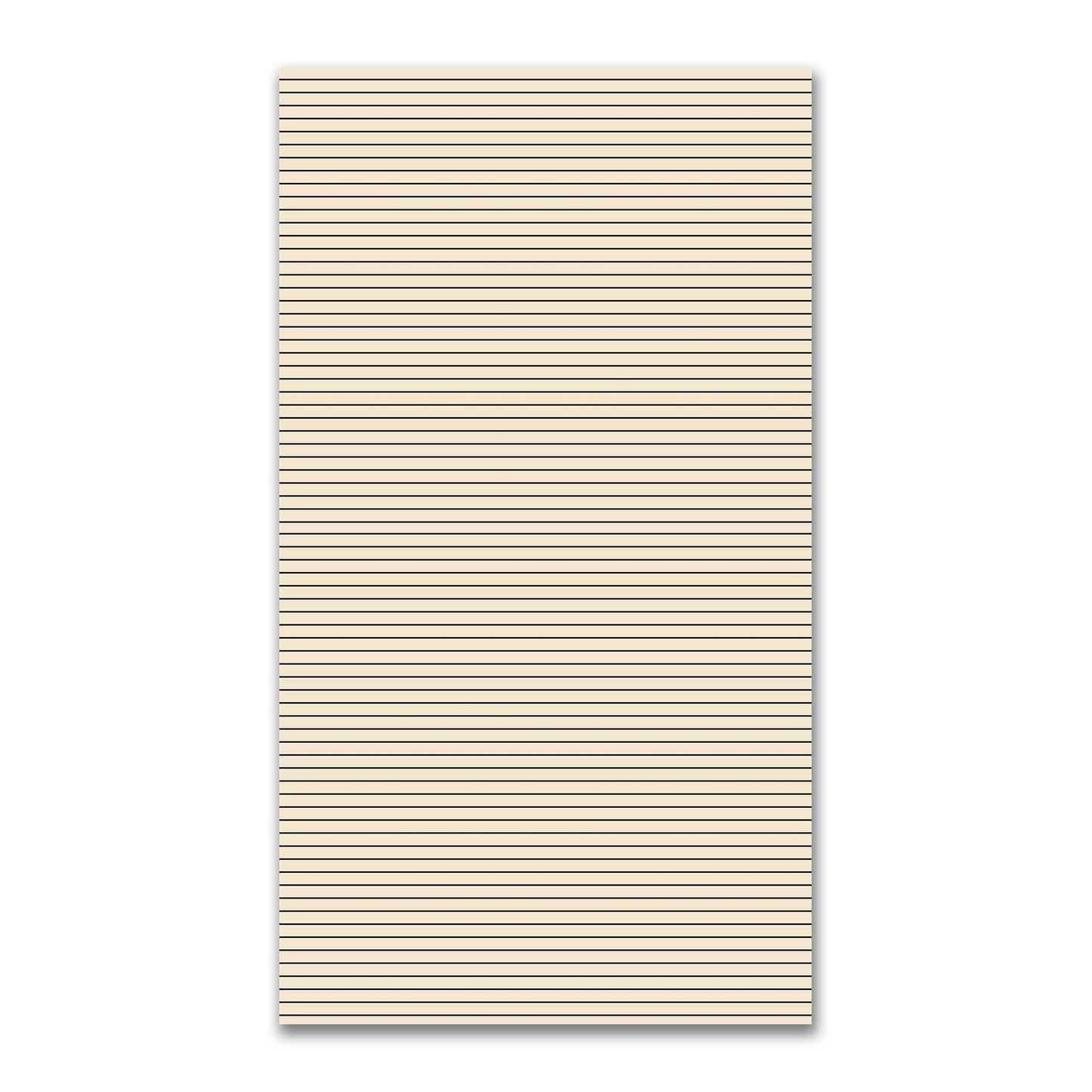 Spun Polyester Fabric with Fine Navy Blue Stripes on Beige #FASP-1275-151