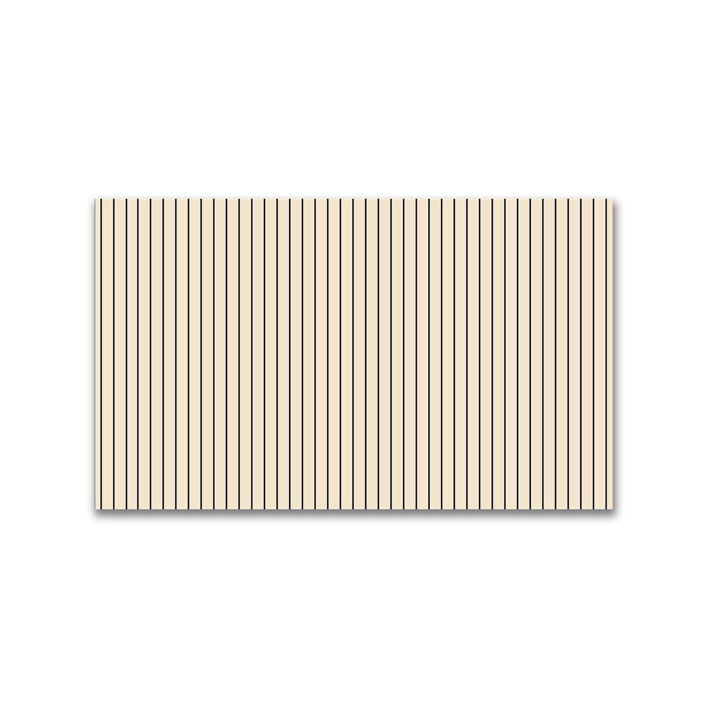 Spun Polyester Fabric with Fine Navy Blue Stripes on Beige #FASP-1275-151