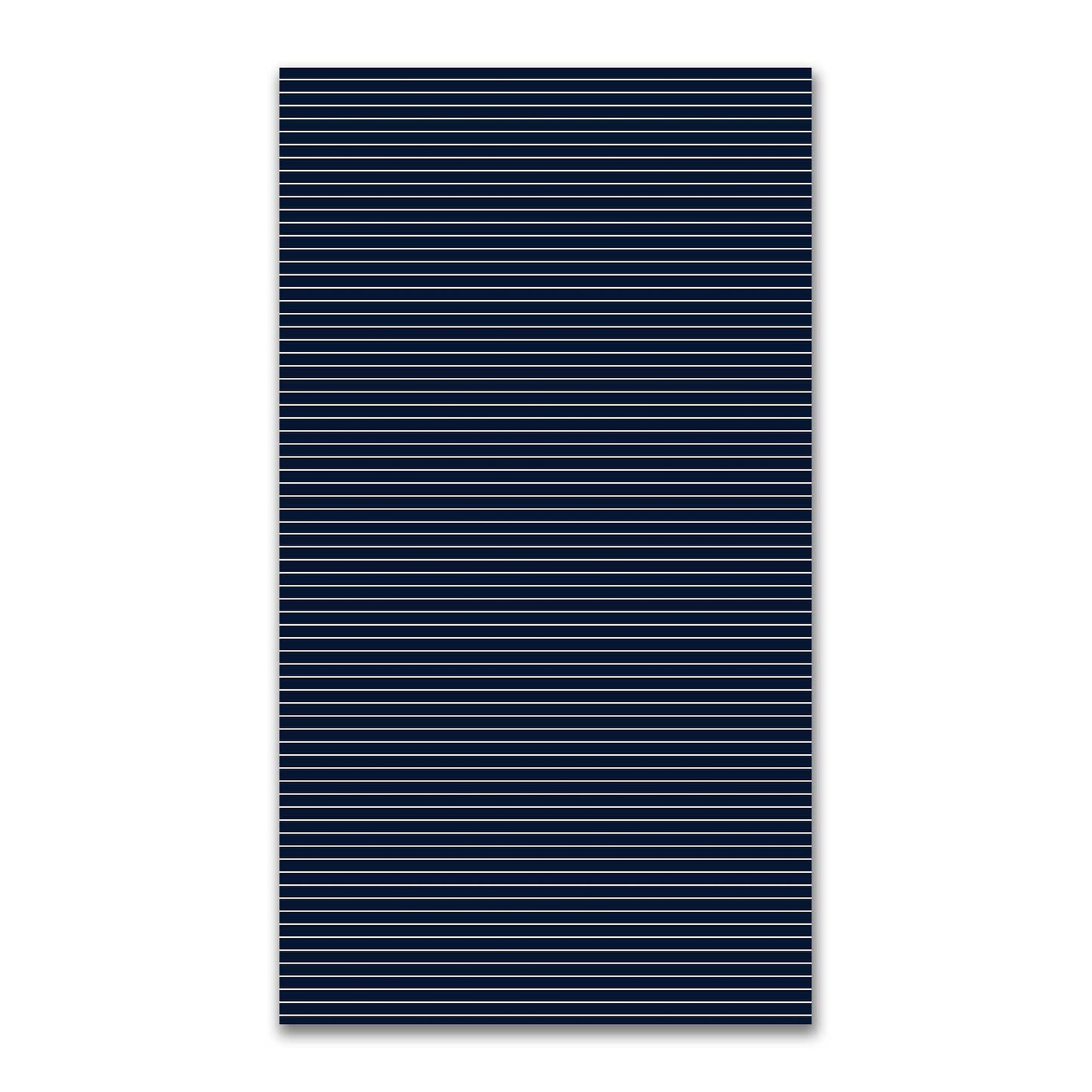 Spun Polyester Fabric with Fine Beige Stripes on Navy Blue #FASP-1275-152