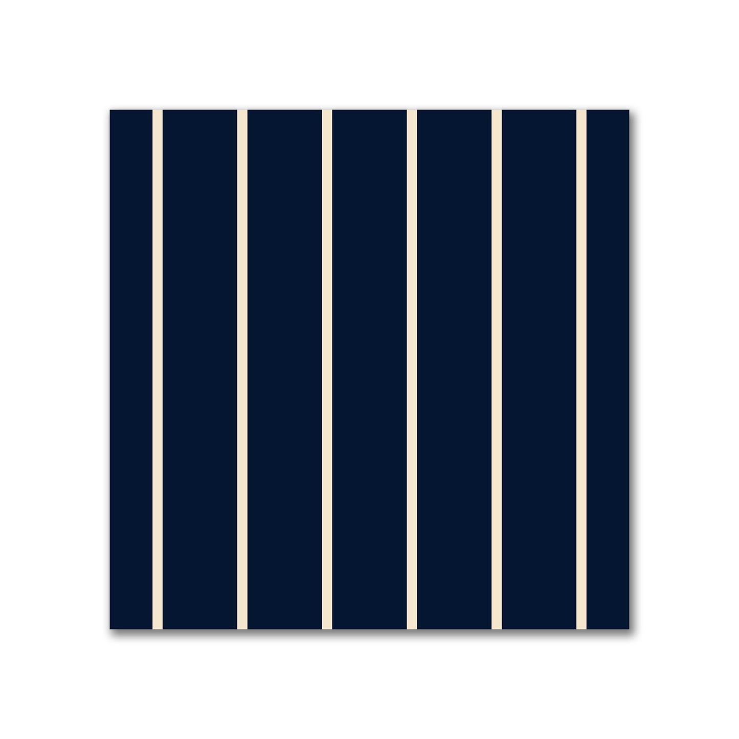Spun Polyester Fabric with Fine Beige Stripes on Navy Blue #FASP-1275-152