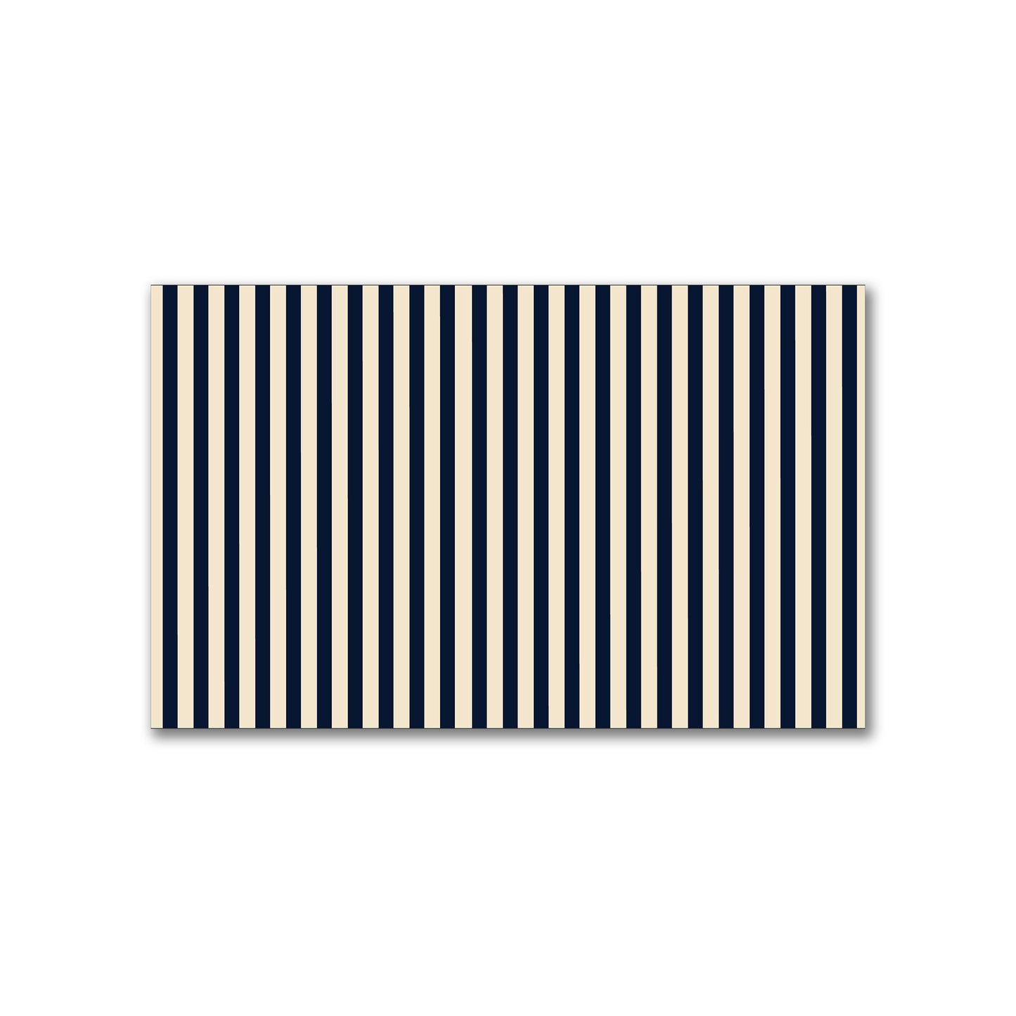 Spun Polyester Fabric with Thin Navy Blue Bars on Beige #FASP-1275-241
