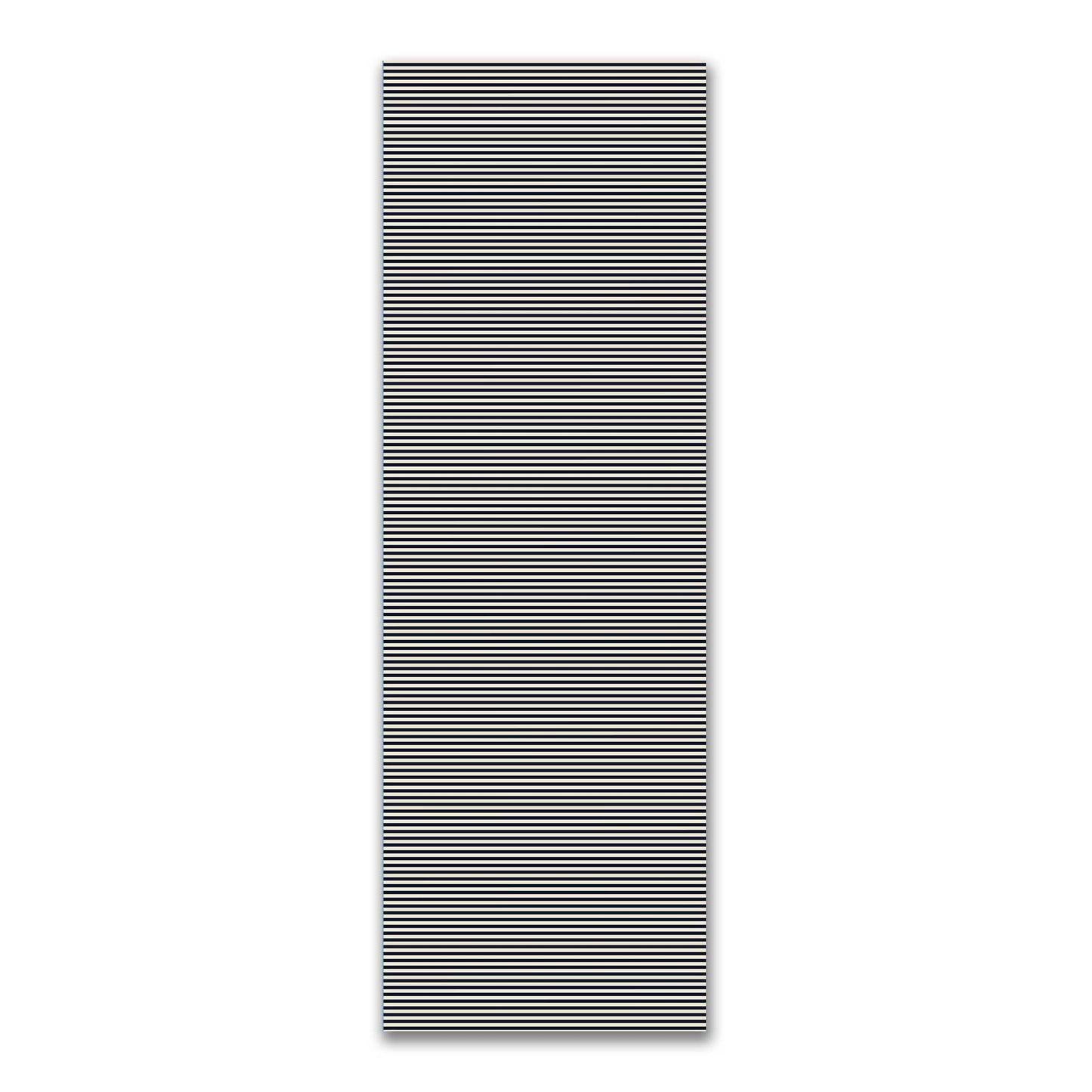 Spun Polyester Fabric with Thin Navy Blue Bars on Beige #FASP-1275-241