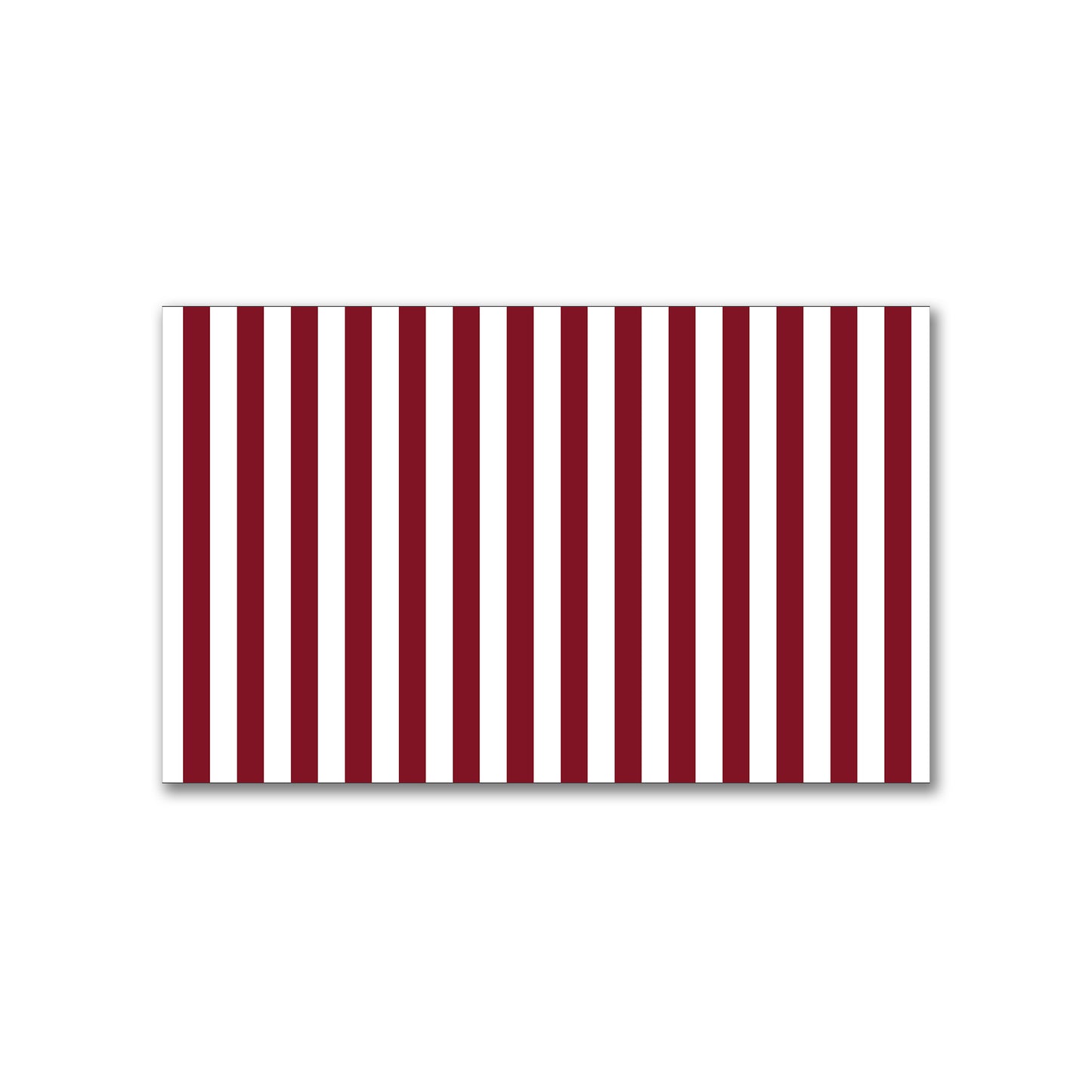 White Spun Polyester Fabric with Burgundy Red Bars #FASP-1281-051