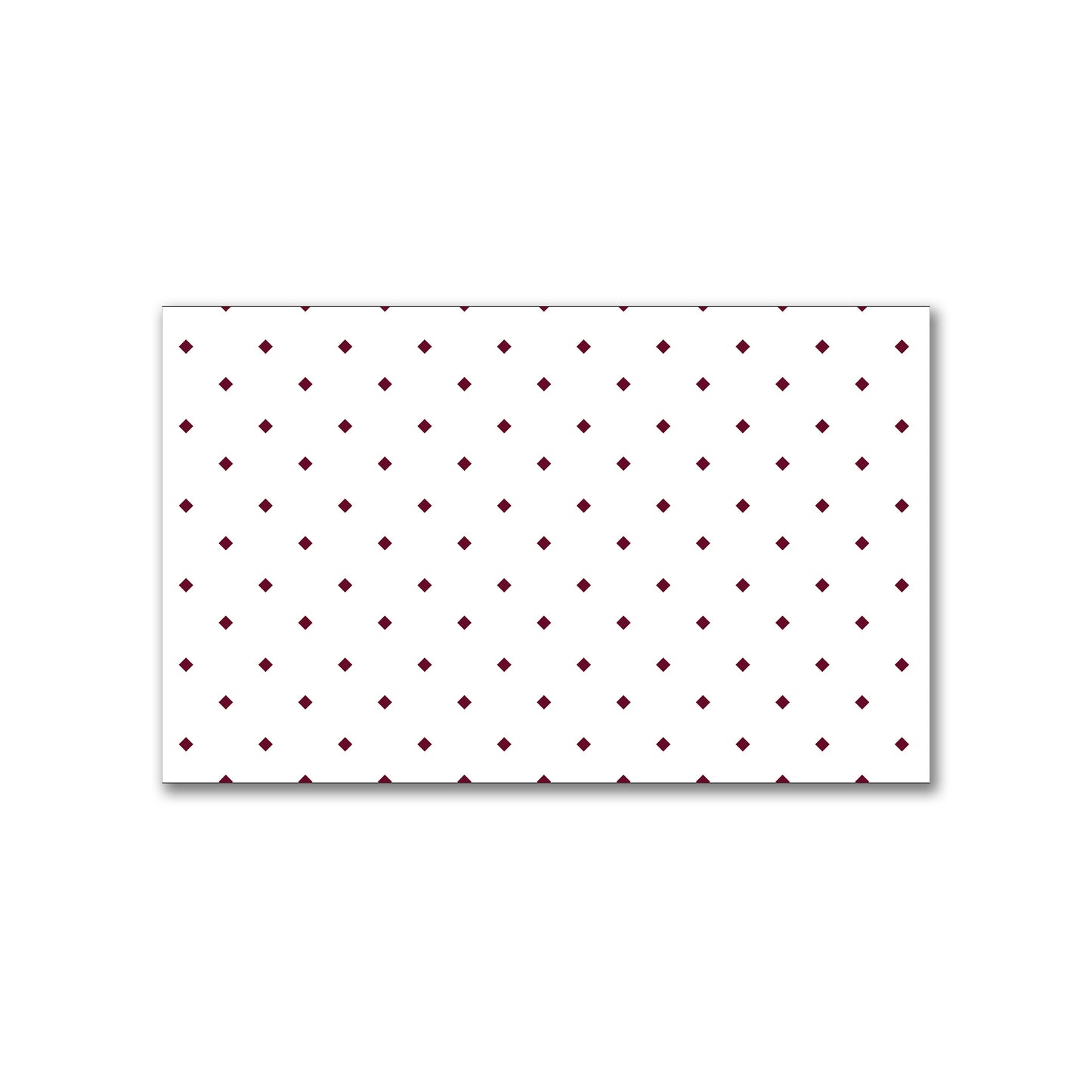 White Spun Polyester Fabric with Burgundy Red Diamonds #FASP-1281-101