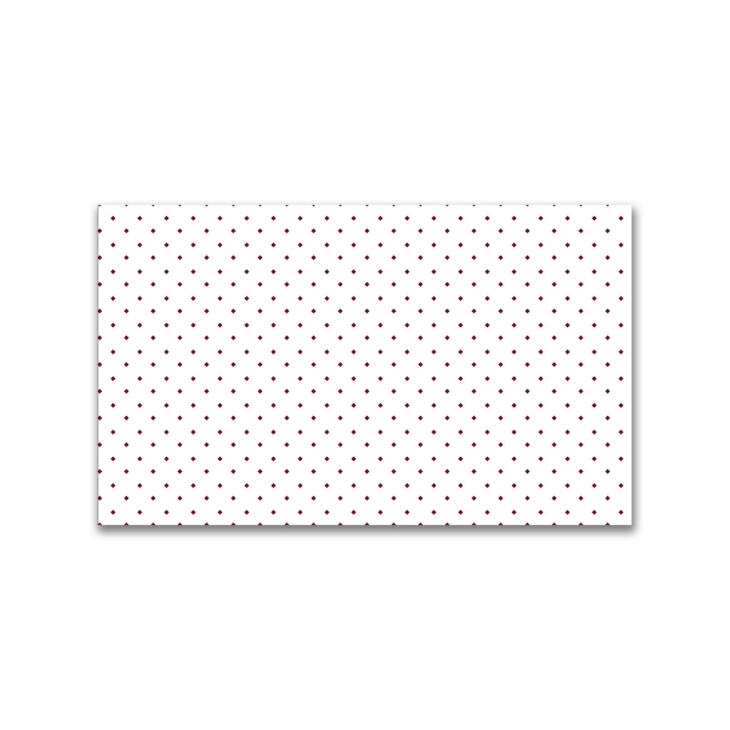 White Spun Polyester Fabric with Burgundy Red Diamonds #FASP-1281-101