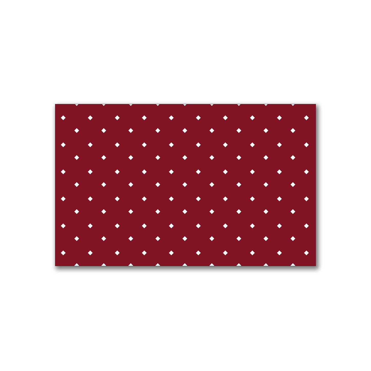 Spun Polyester Fabric with White Diamonds on Burgundy Red #FASP-1281-102