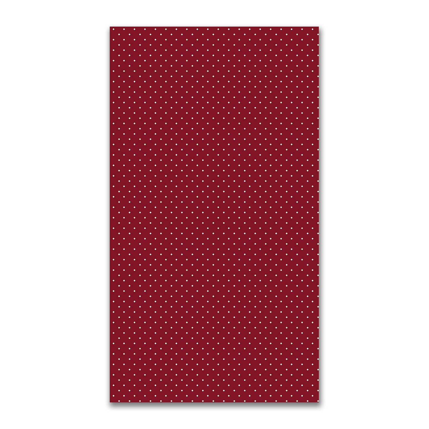 Spun Polyester Fabric with White Diamonds on Burgundy Red #FASP-1281-102