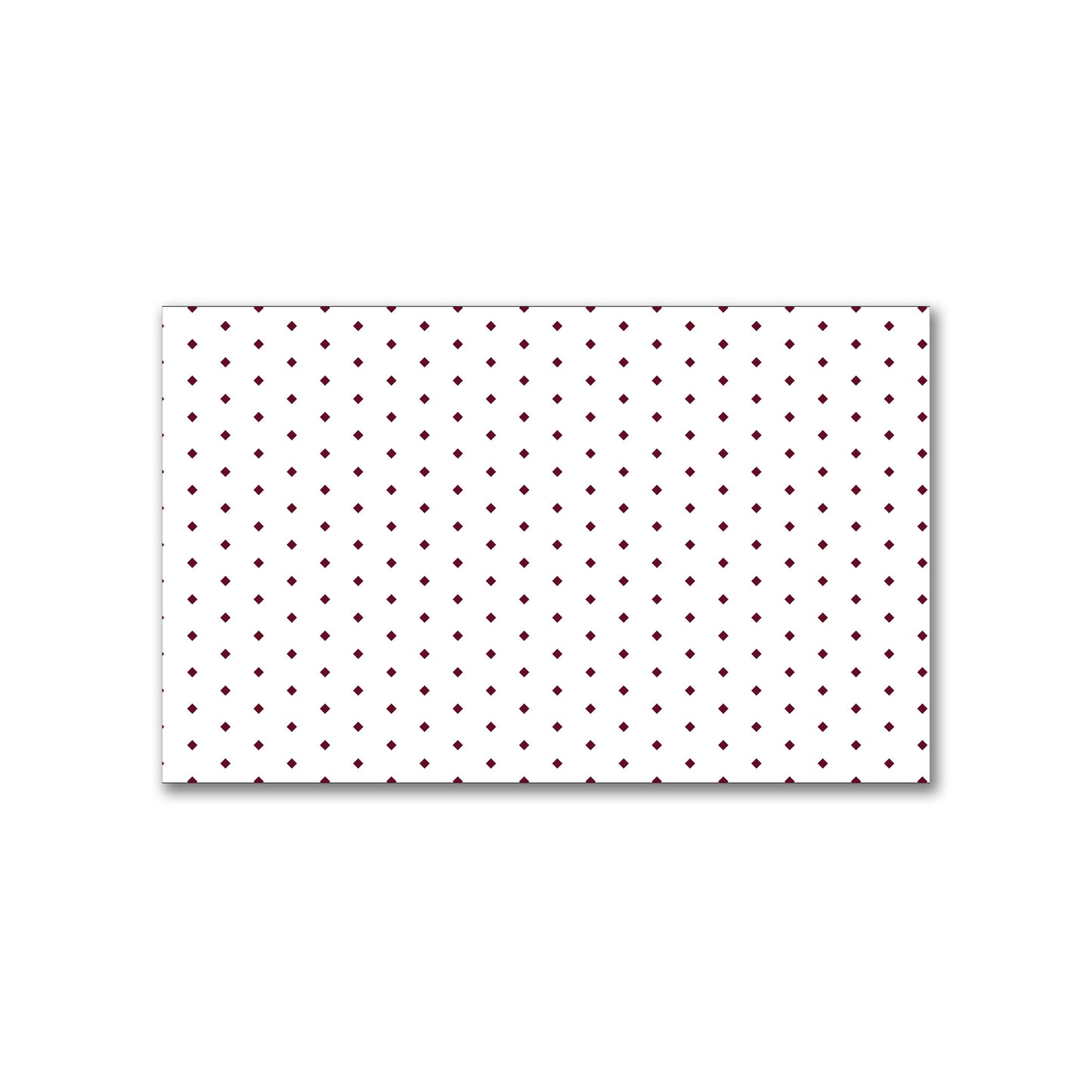 White Spun Polyester Fabric with Fine Burgundy Red Diamonds #FASP-1281-111