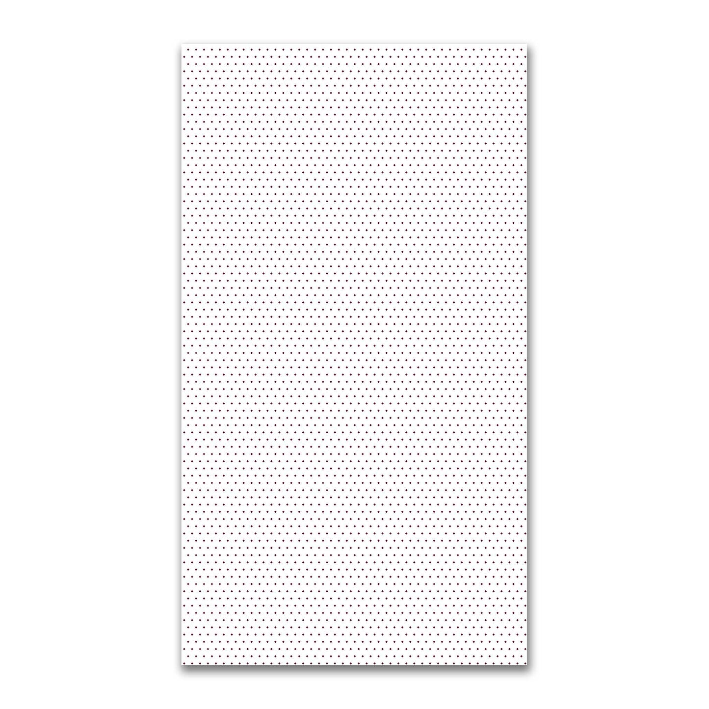 White Spun Polyester Fabric with Fine Burgundy Red Diamonds #FASP-1281-111