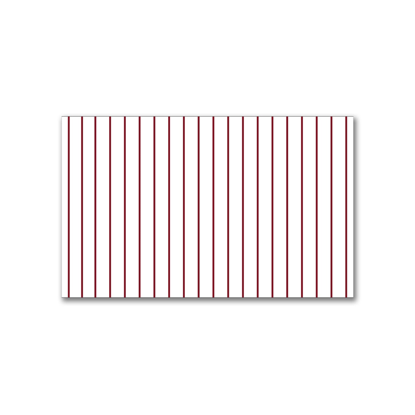 White Spun Polyester Fabric with Fine Burgundy Red Stripes #FASP-1281-151