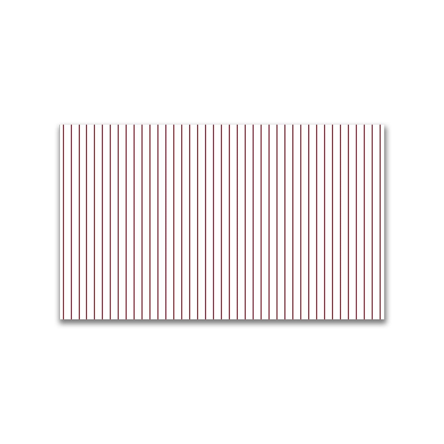 White Spun Polyester Fabric with Fine Burgundy Red Stripes #FASP-1281-151