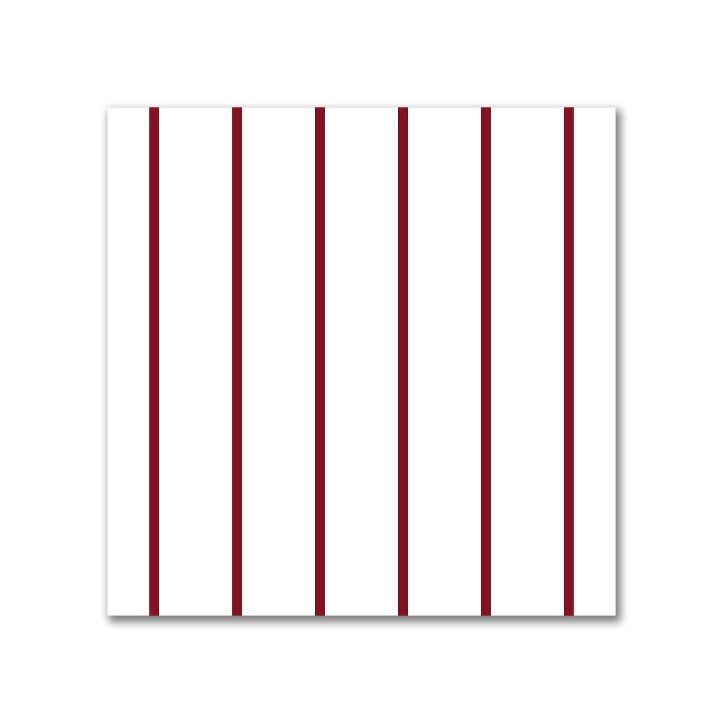 White Spun Polyester Fabric with Fine Burgundy Red Stripes #FASP-1281-151