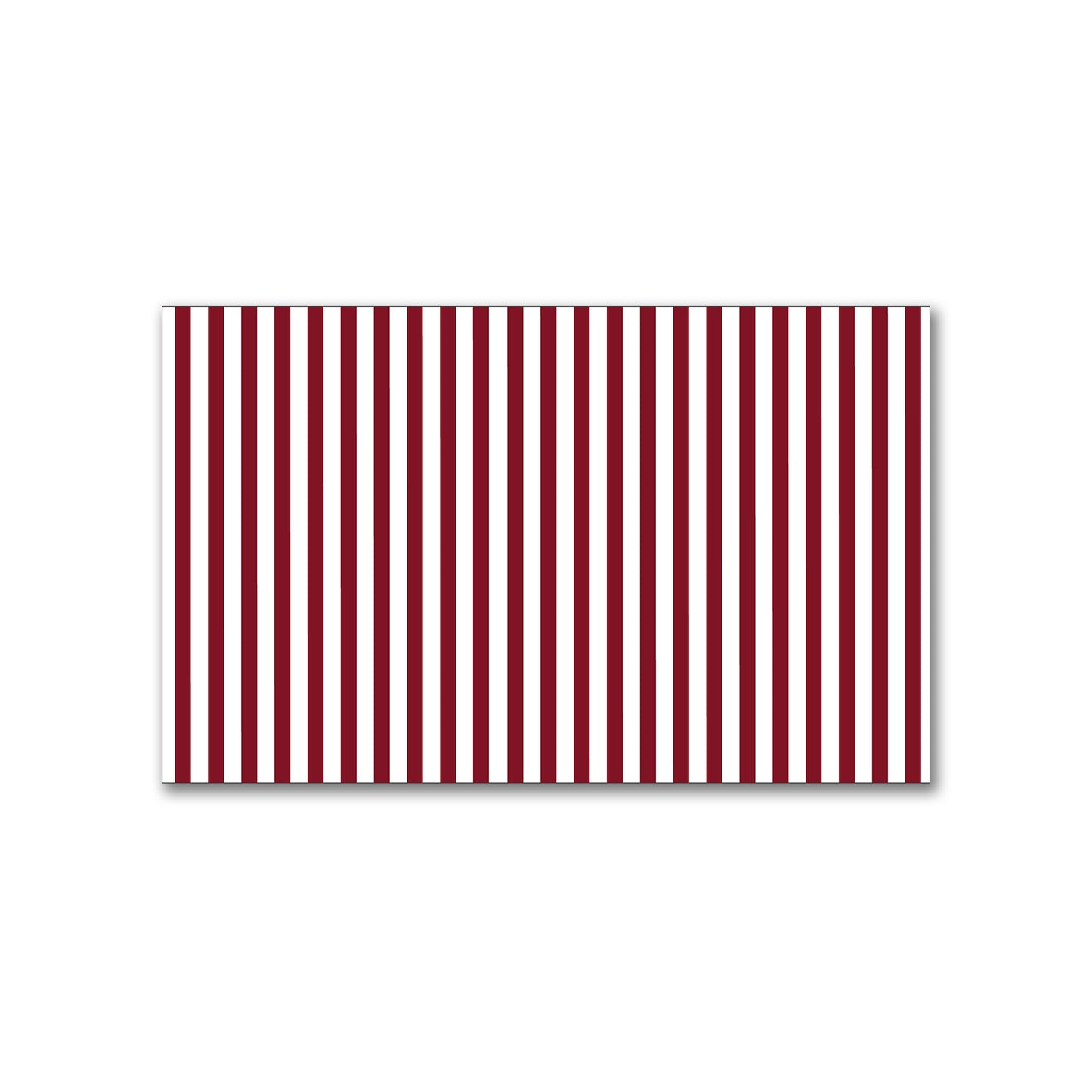 White Spun Polyester Fabric with Thin Burgundy Red Bars #FASP-1281-241