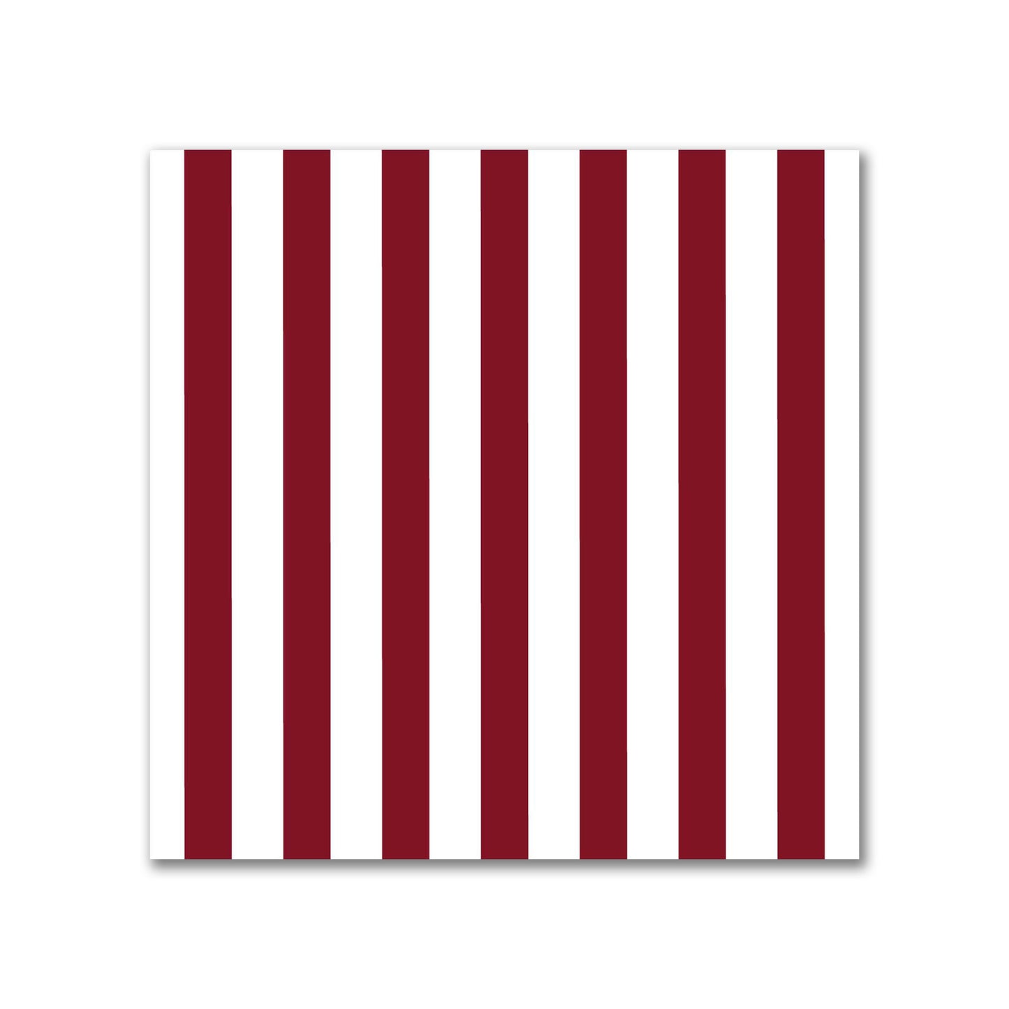 White Spun Polyester Fabric with Thin Burgundy Red Bars #FASP-1281-241