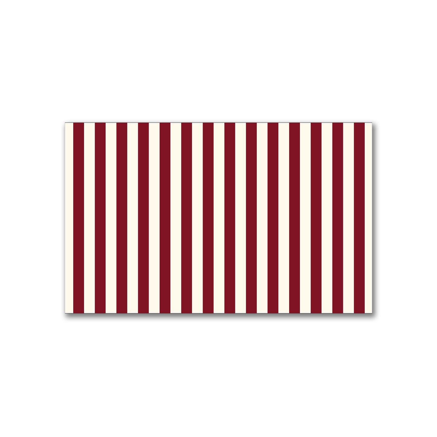 Spun Polyester Fabric with Burgundy Red Bars on Pale Cream #FASP-1283-051