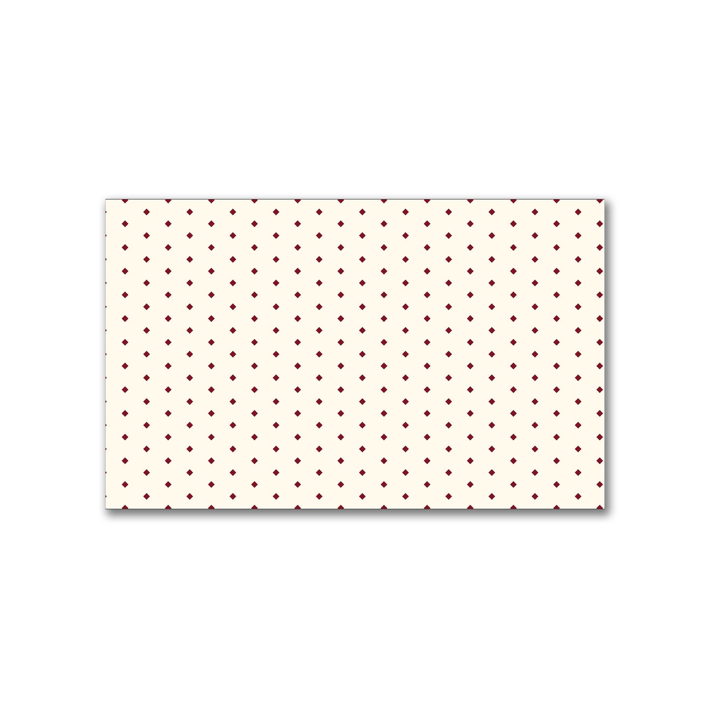 Spun Polyester Fabric with Fine Burgundy Red Diamonds on Pale Cream #FASP-1283-111