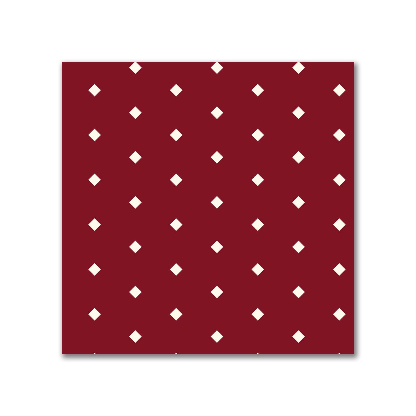 Spun Polyester Fabric with Fine Pale Cream Diamonds on Burgundy Red #FASP-1283-112