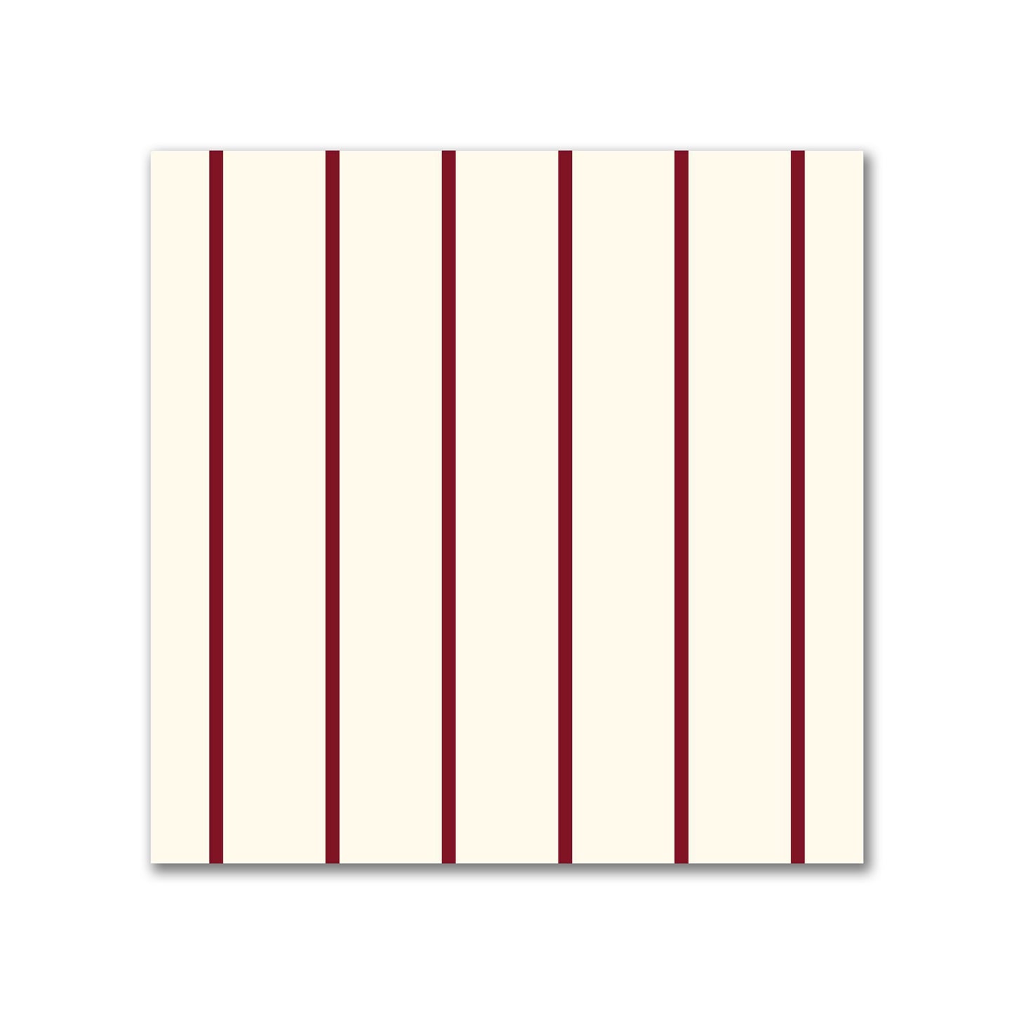 Spun Polyester Fabric with Fine Burgundy Red Stripes on Pale Cream #FASP-1283-151