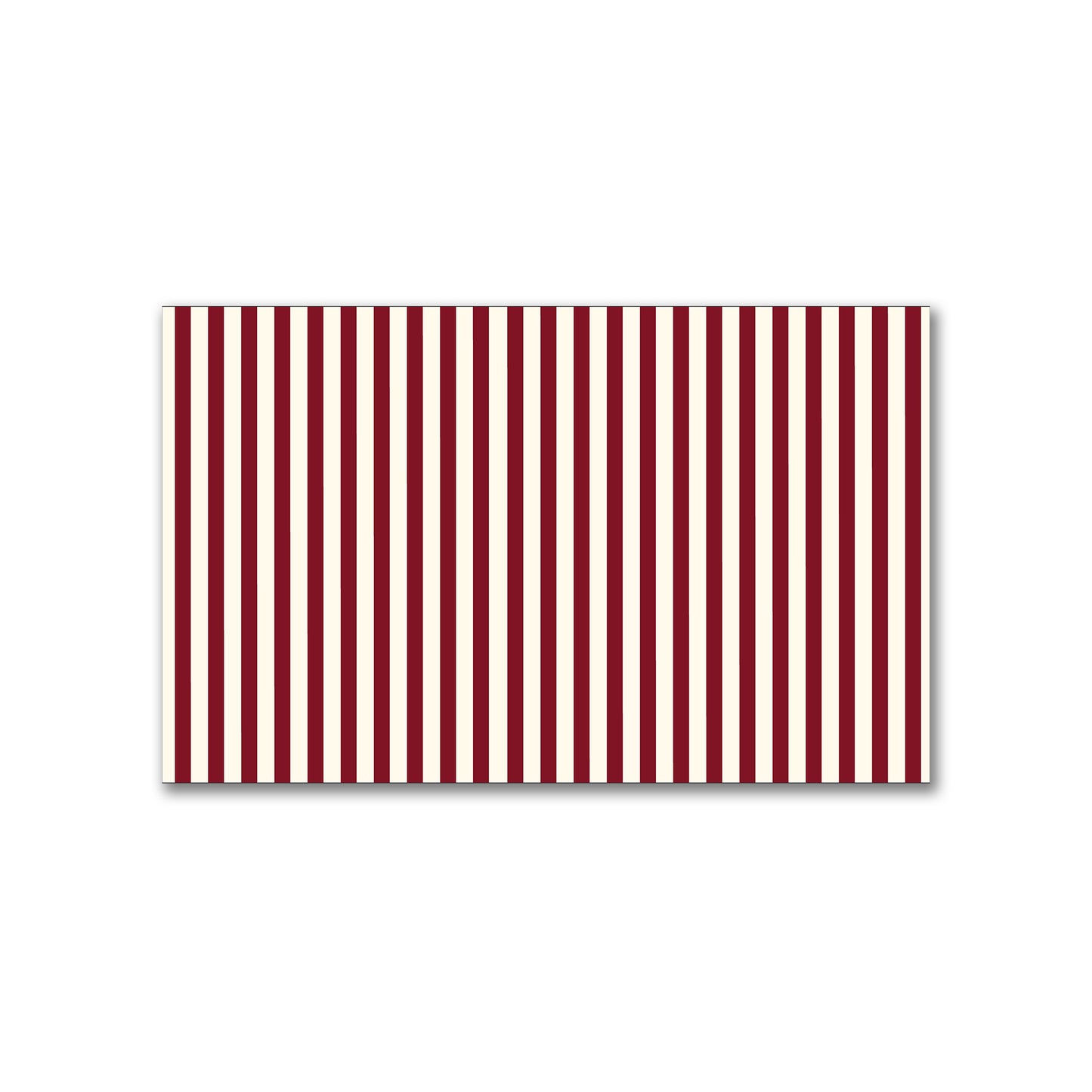 Spun Polyester Fabric with Thin Burgundy Red Bars on Pale Cream #FASP-1283-241