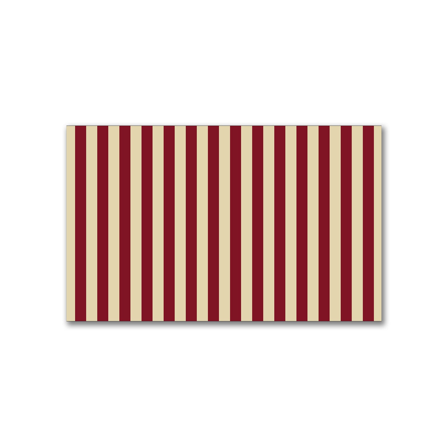 Spun Polyester Fabric with Burgundy Red Bars on Tan #FASP-1284-051