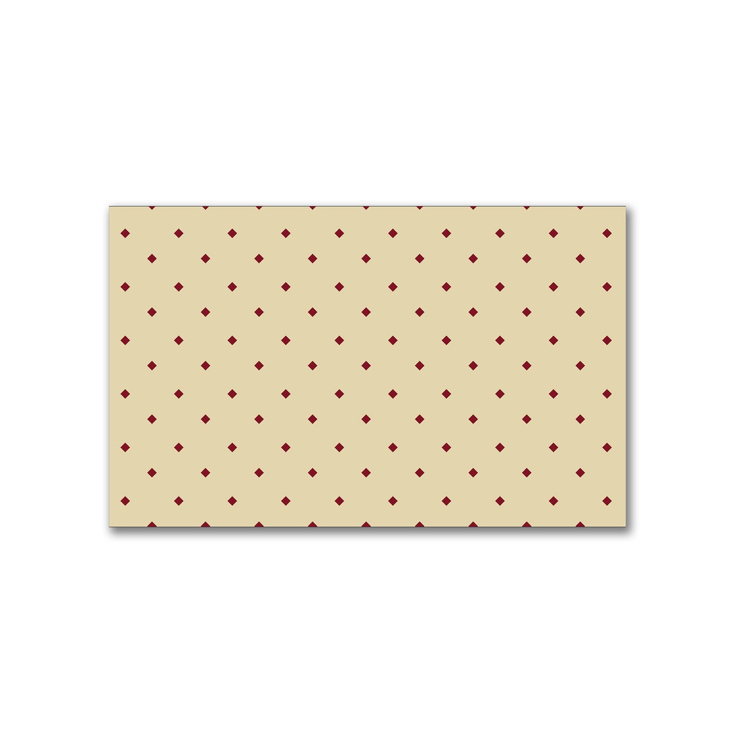 Spun Polyester Fabric with Burgundy Red Diamonds on Tan #FASP-1284-101