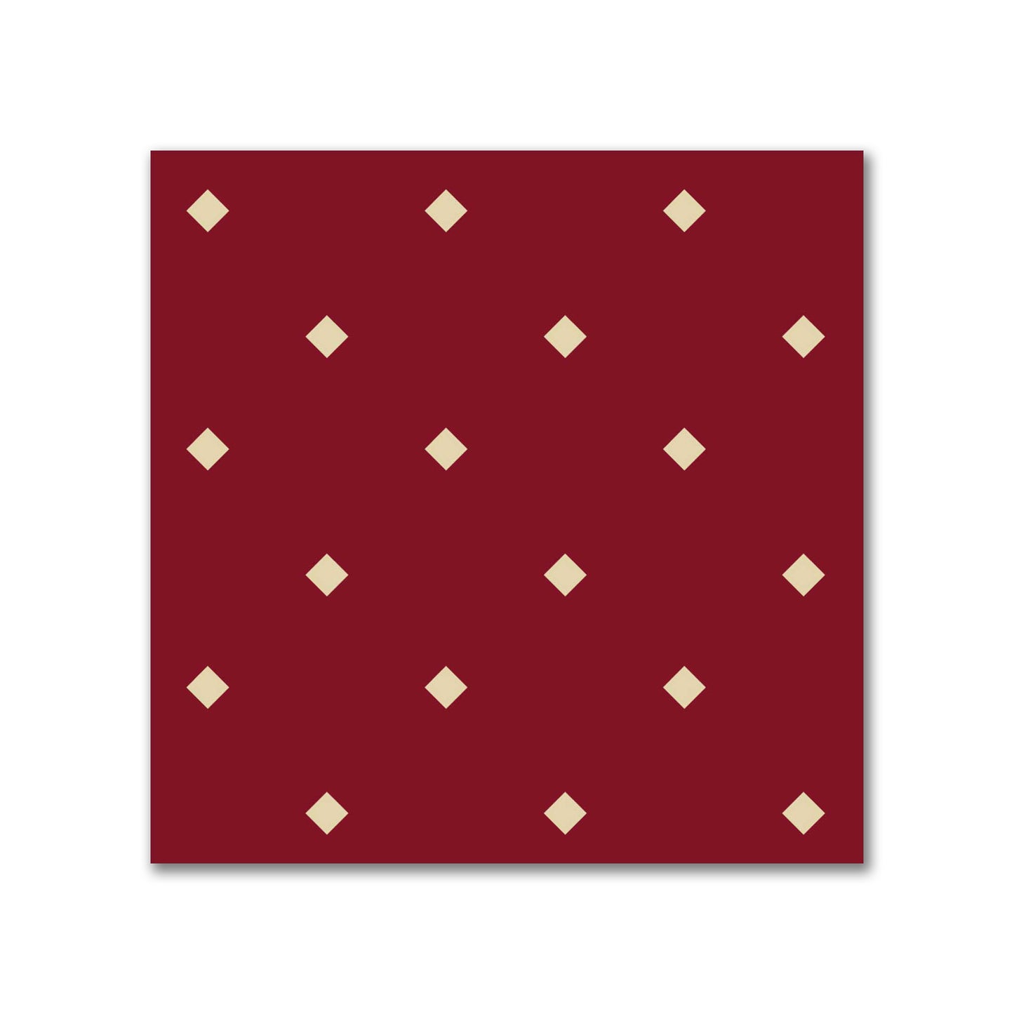 Spun Polyester Fabric with Tan Diamonds on Burgundy Red #FASP-1284-102