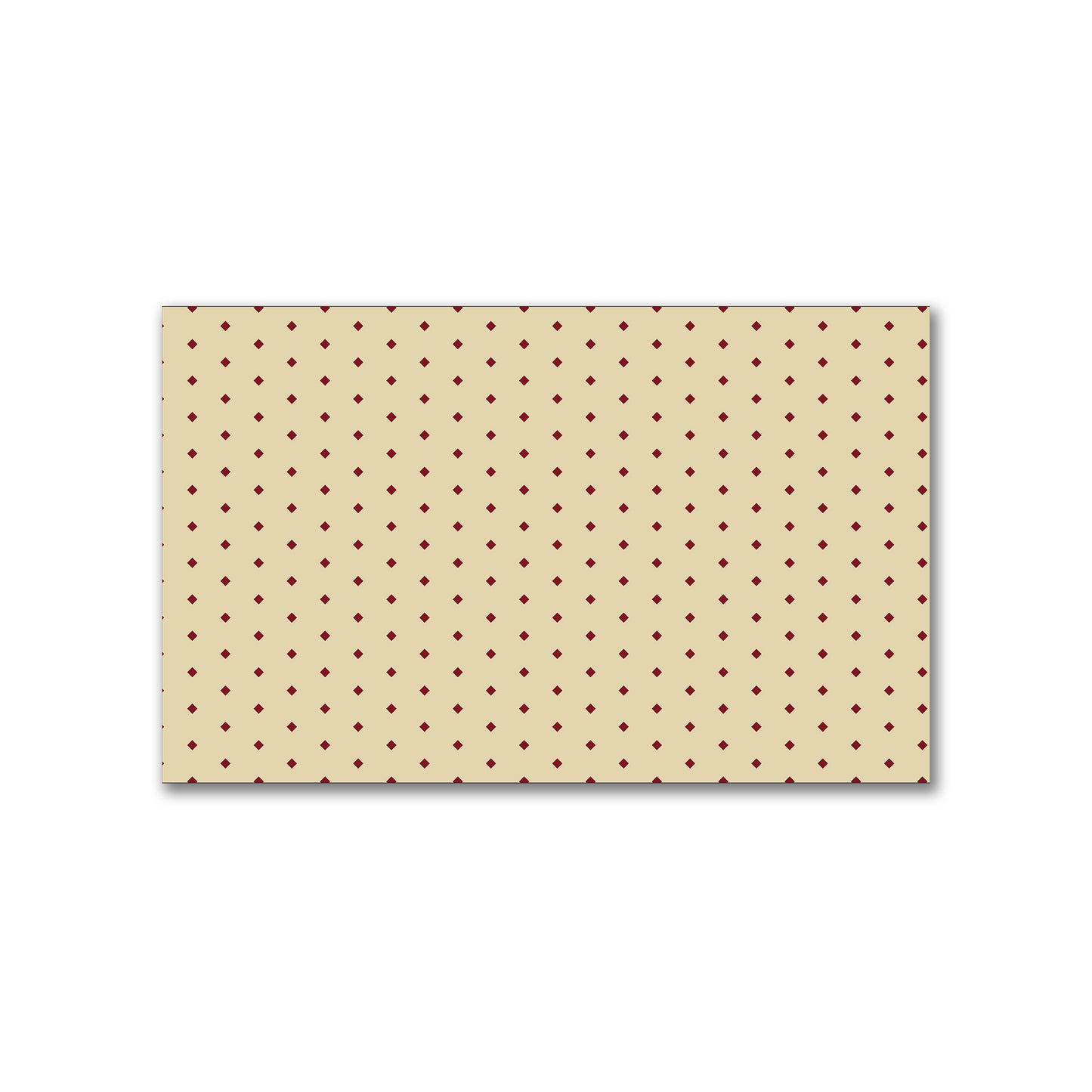 Spun Polyester Fabric with Fine Burgundy Red Diamonds on Tan #FASP-1284-111