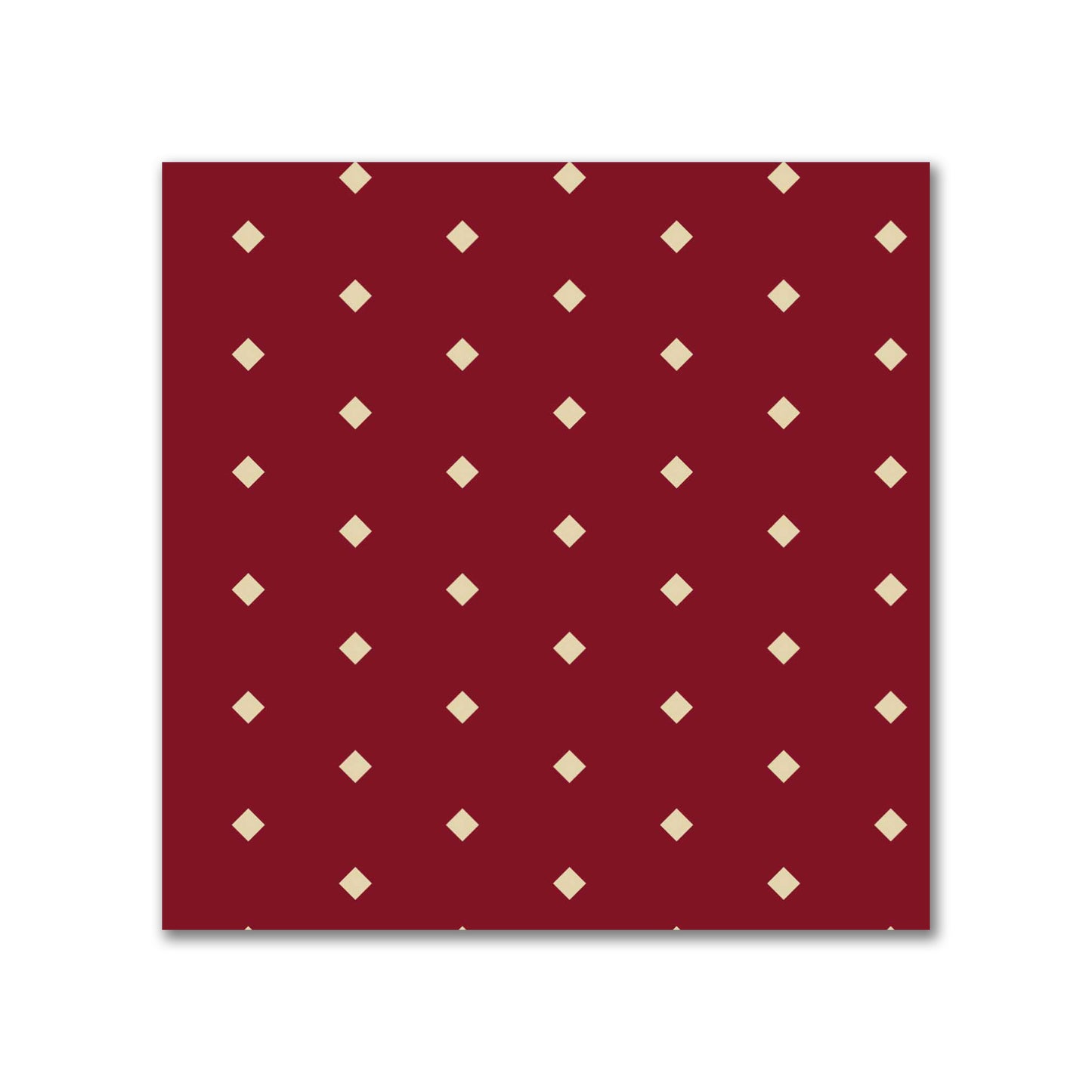Spun Polyester Fabric with Fine Tan Diamonds on Burgundy Red #FASP-1284-112