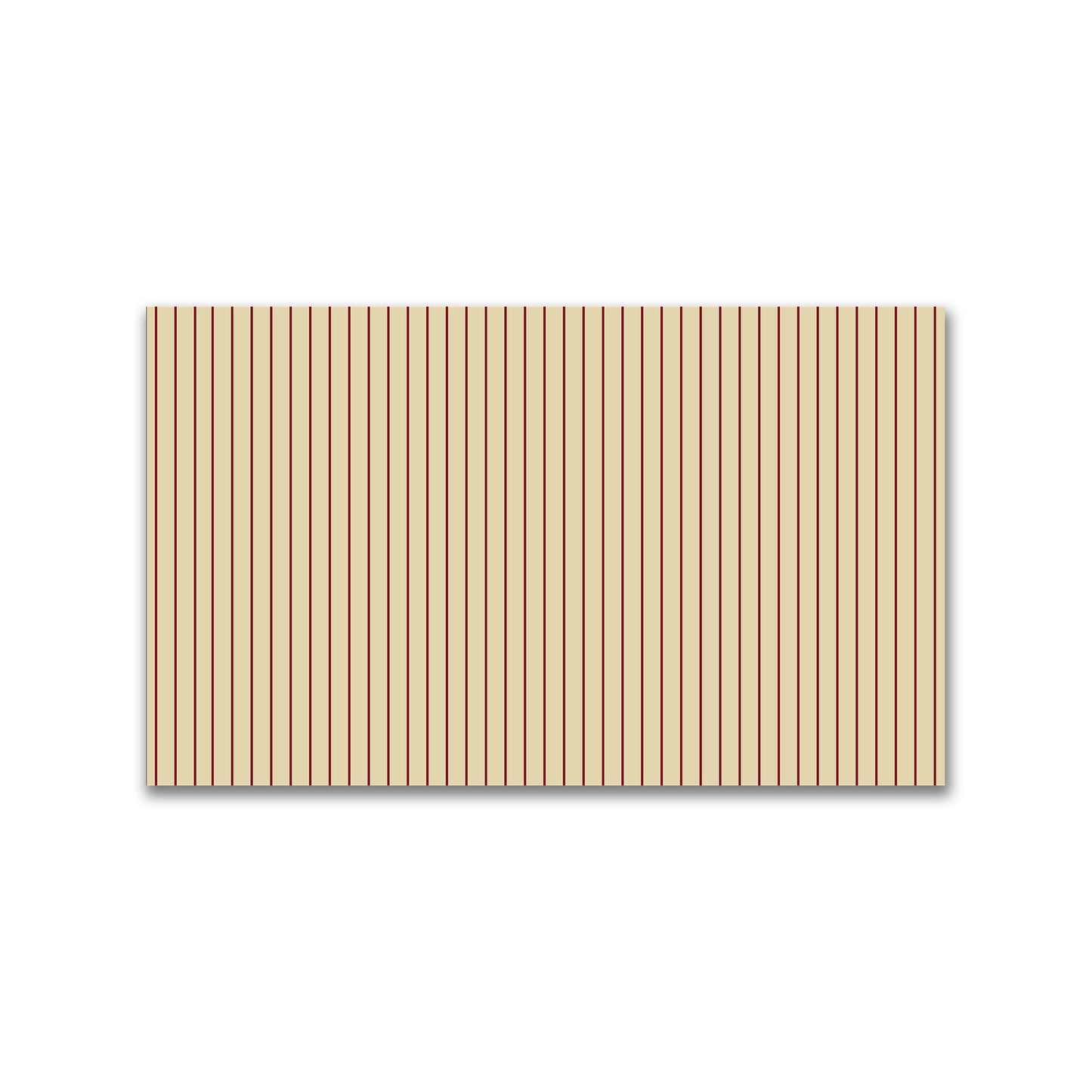 Spun Polyester Fabric with Fine Burgundy Red Stripes on Tan #FASP-1284-151