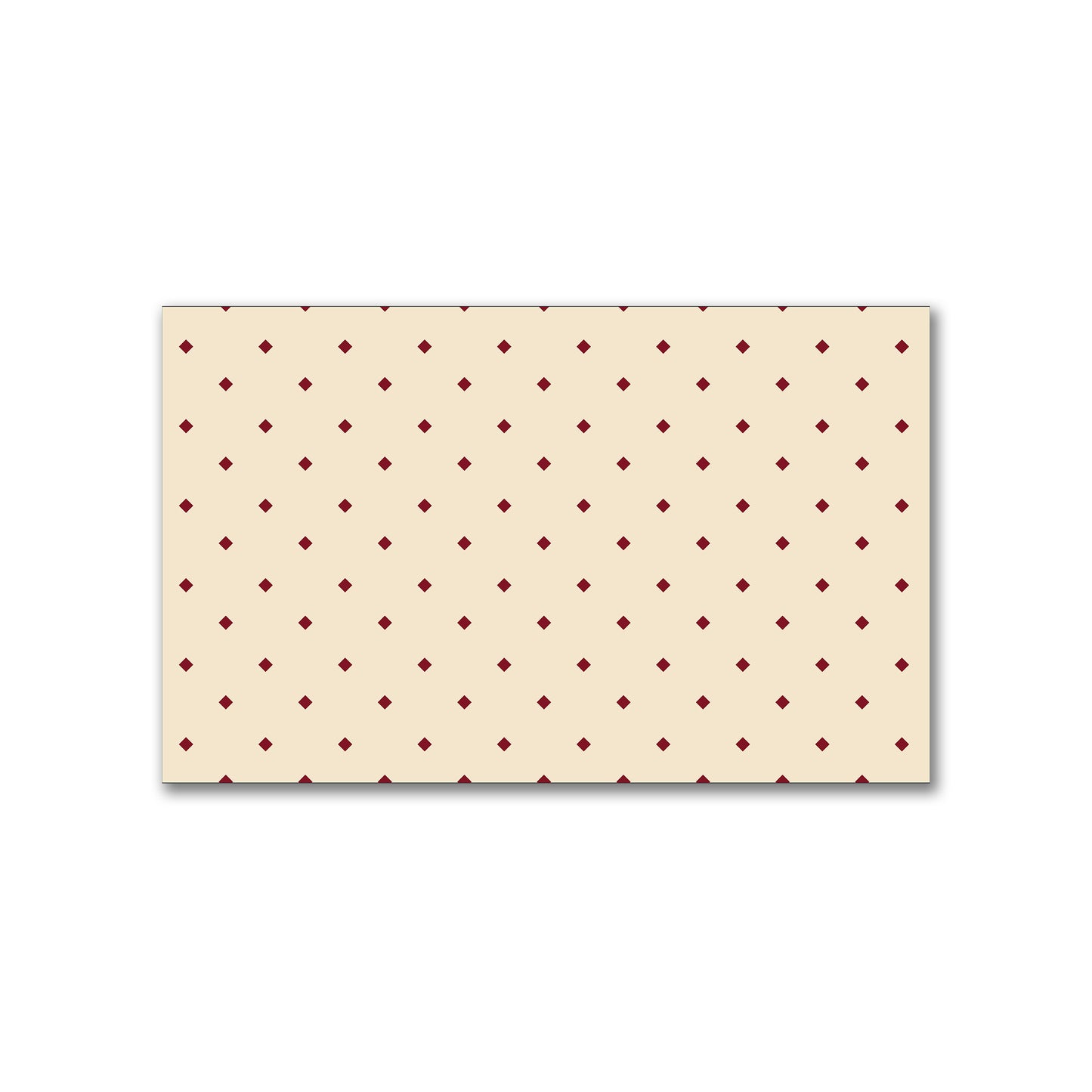Spun Polyester Fabric with Burgundy Red Diamonds on Beige #FASP-1285-101